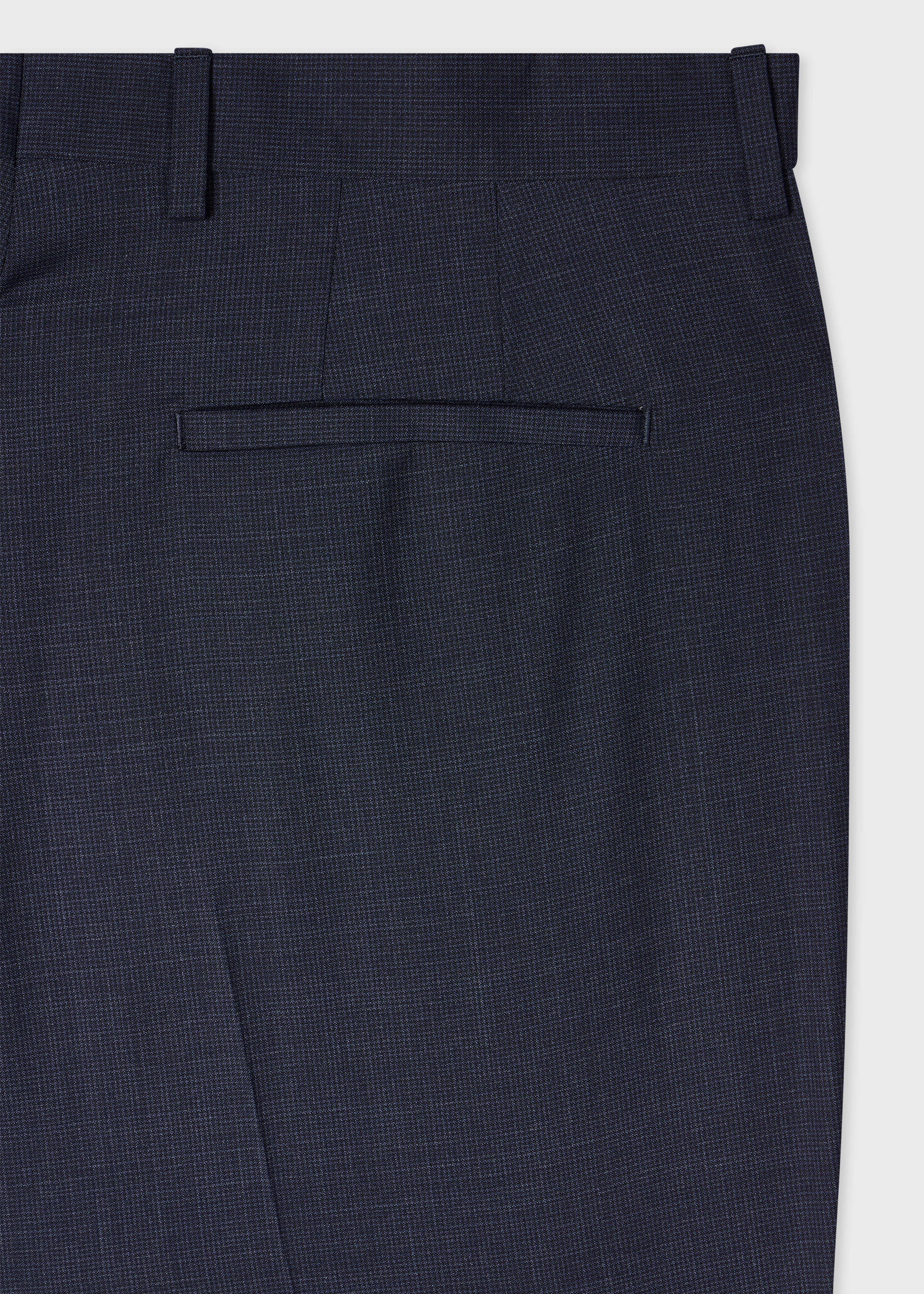 Slim-Fit Navy Houndstooth Wool Trousers thumbnail 3