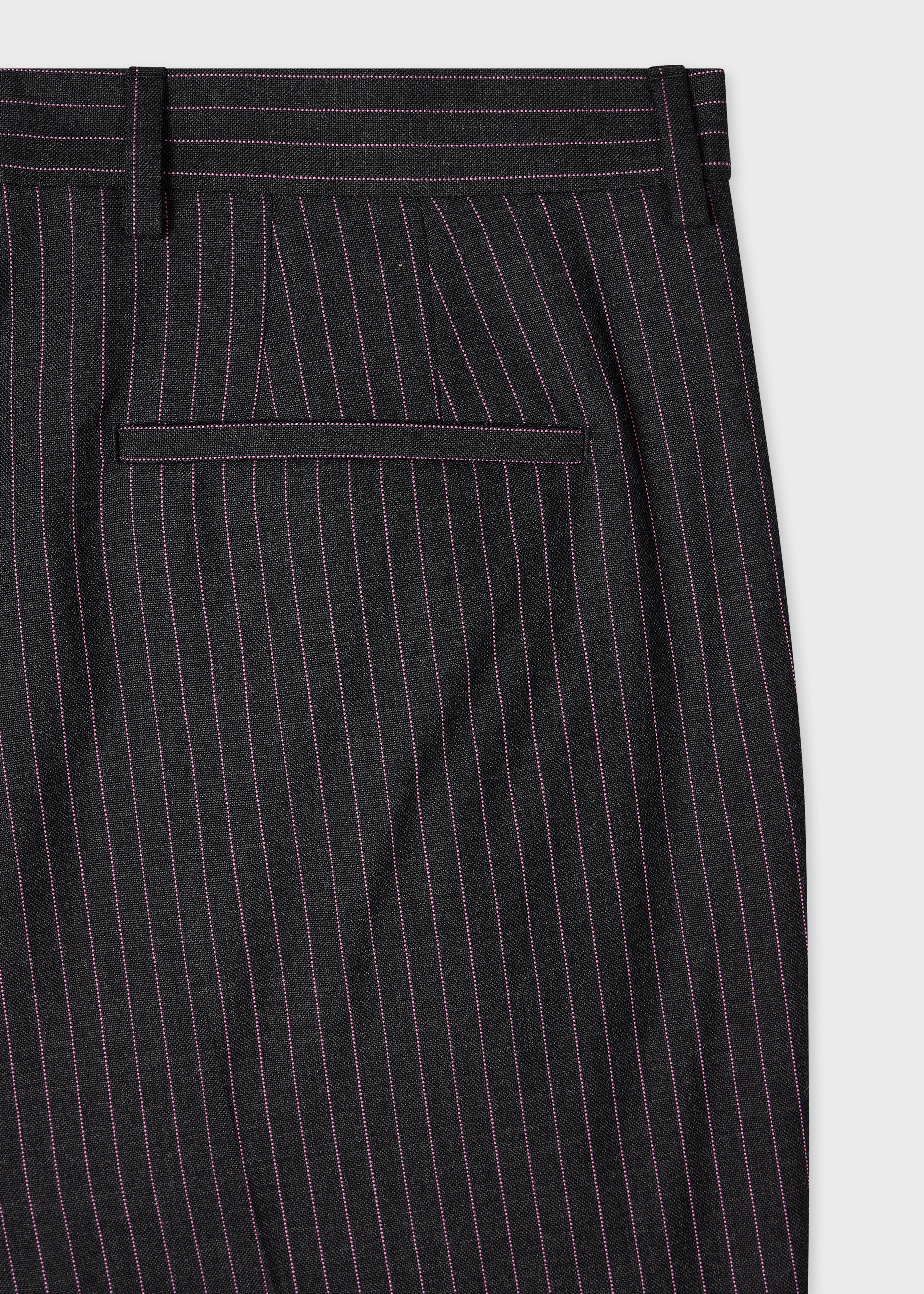 Slim-Fit Charcoal Pinstripe Wool Trousers thumbnail 3