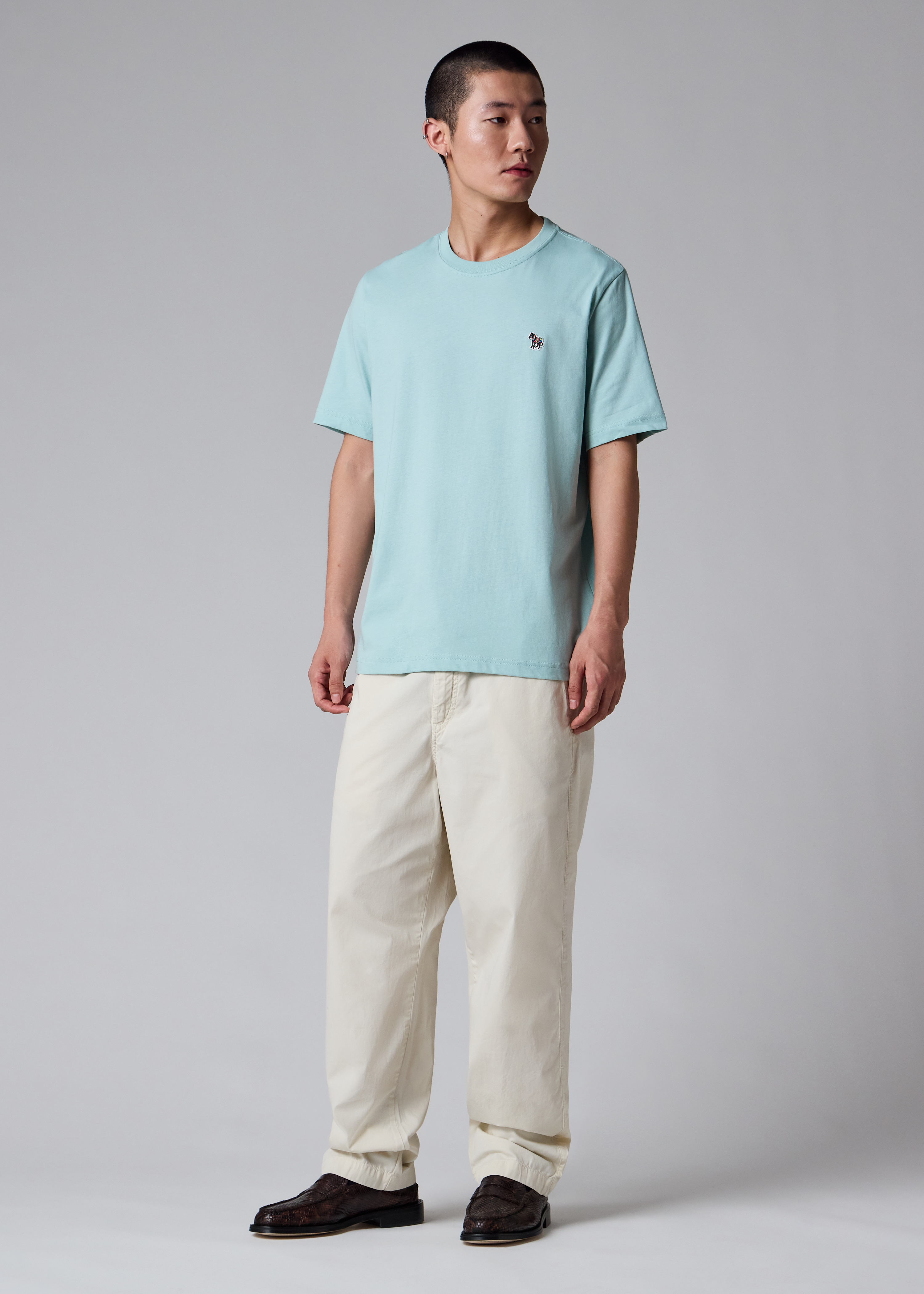 Ecru Cotton Drawstring-Waist Trousers thumbnail 7