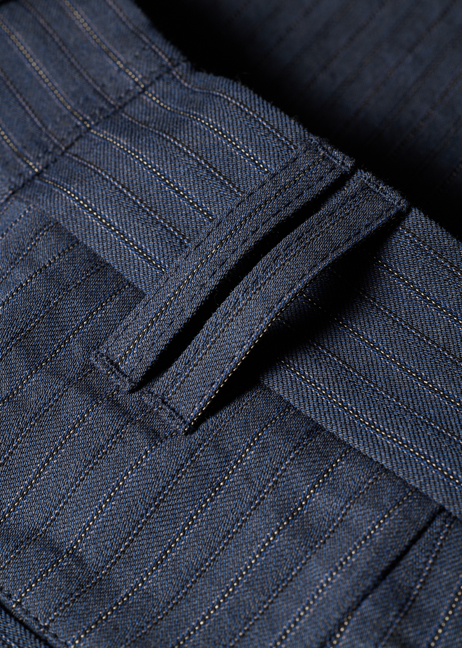Relaxed-Fit Navy Washed-Twill Stripe Trousers thumbnail 8