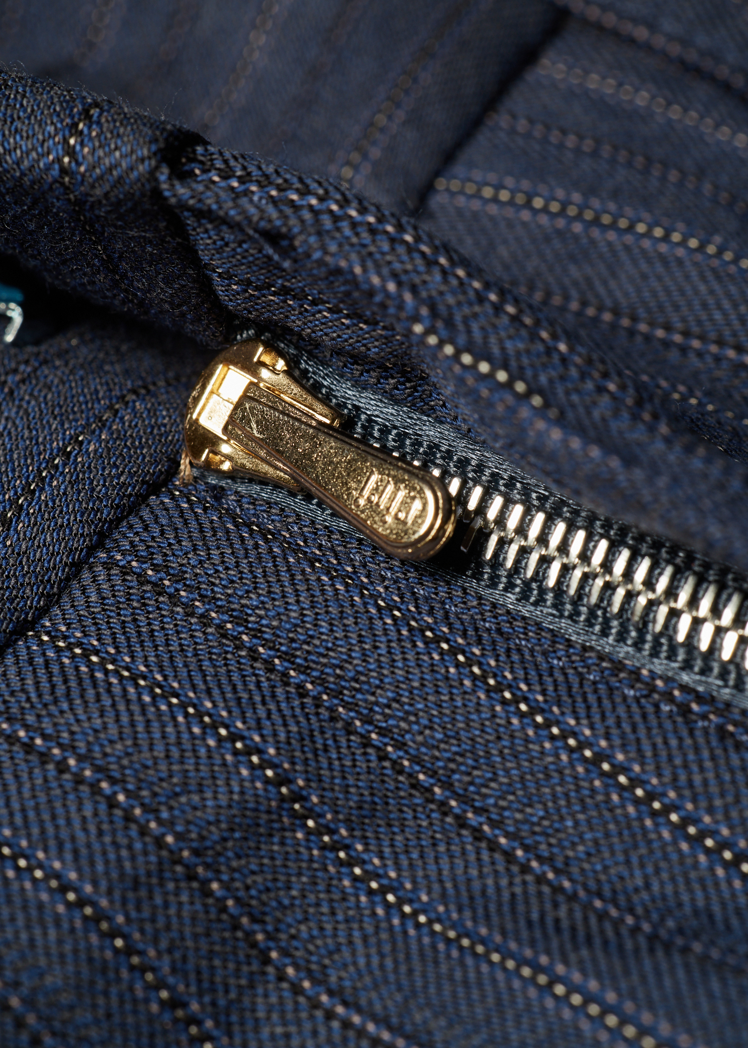 Relaxed-Fit Navy Washed-Twill Stripe Trousers thumbnail 6