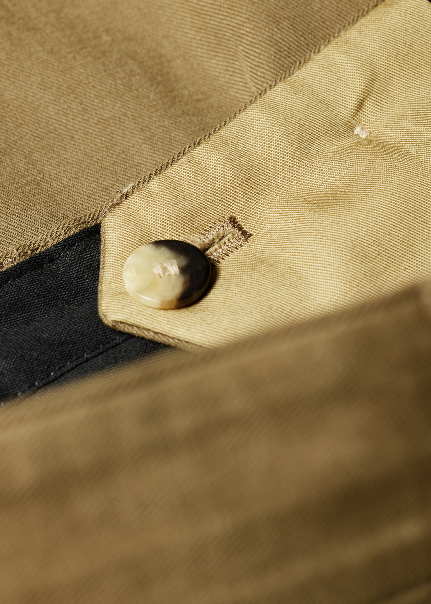 Relaxed-Fit Khaki Pleated Lyocell Trousers thumbnail 3