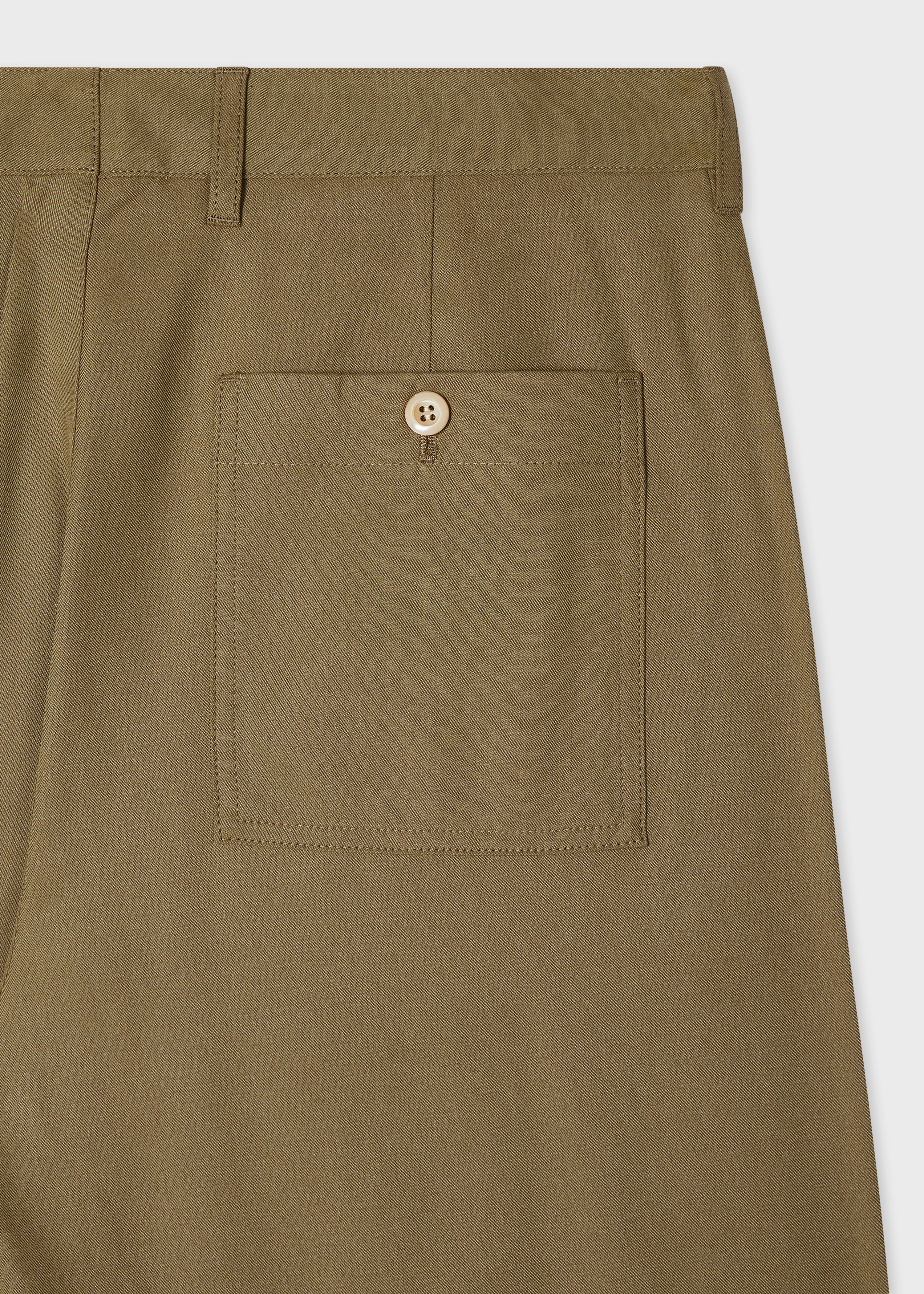 Relaxed-Fit Khaki Pleated Lyocell Trousers thumbnail 12