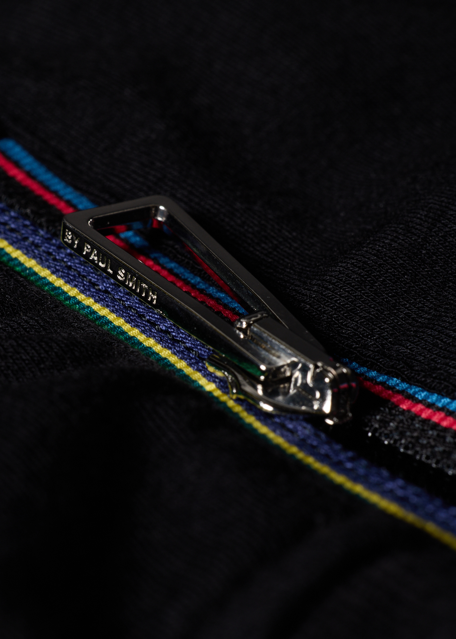 Men's Black 'Sports Stripe' Quarter Zip Top