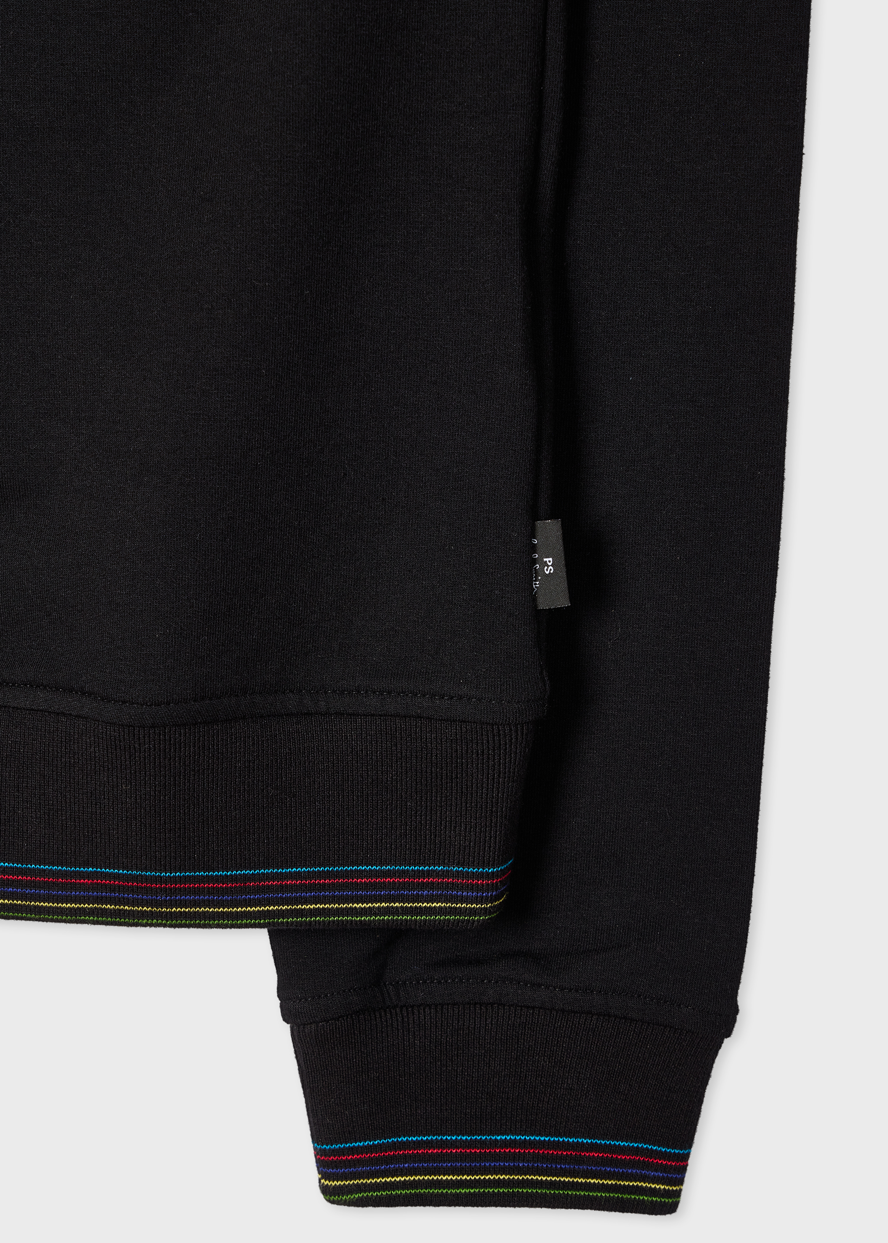Men's Black 'Sports Stripe' Quarter Zip Top