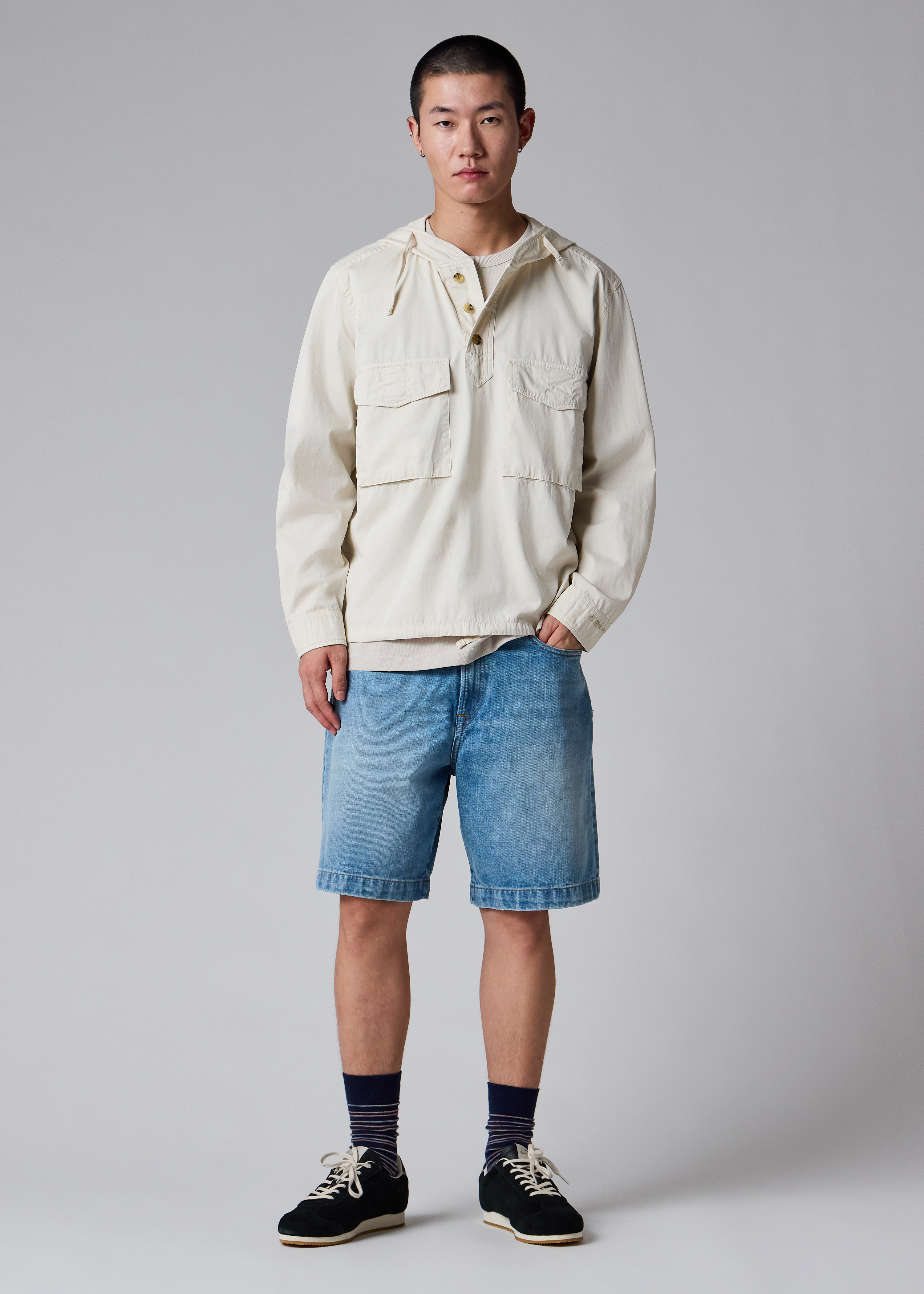 Ecru Cotton Popover Jacket thumbnail 9
