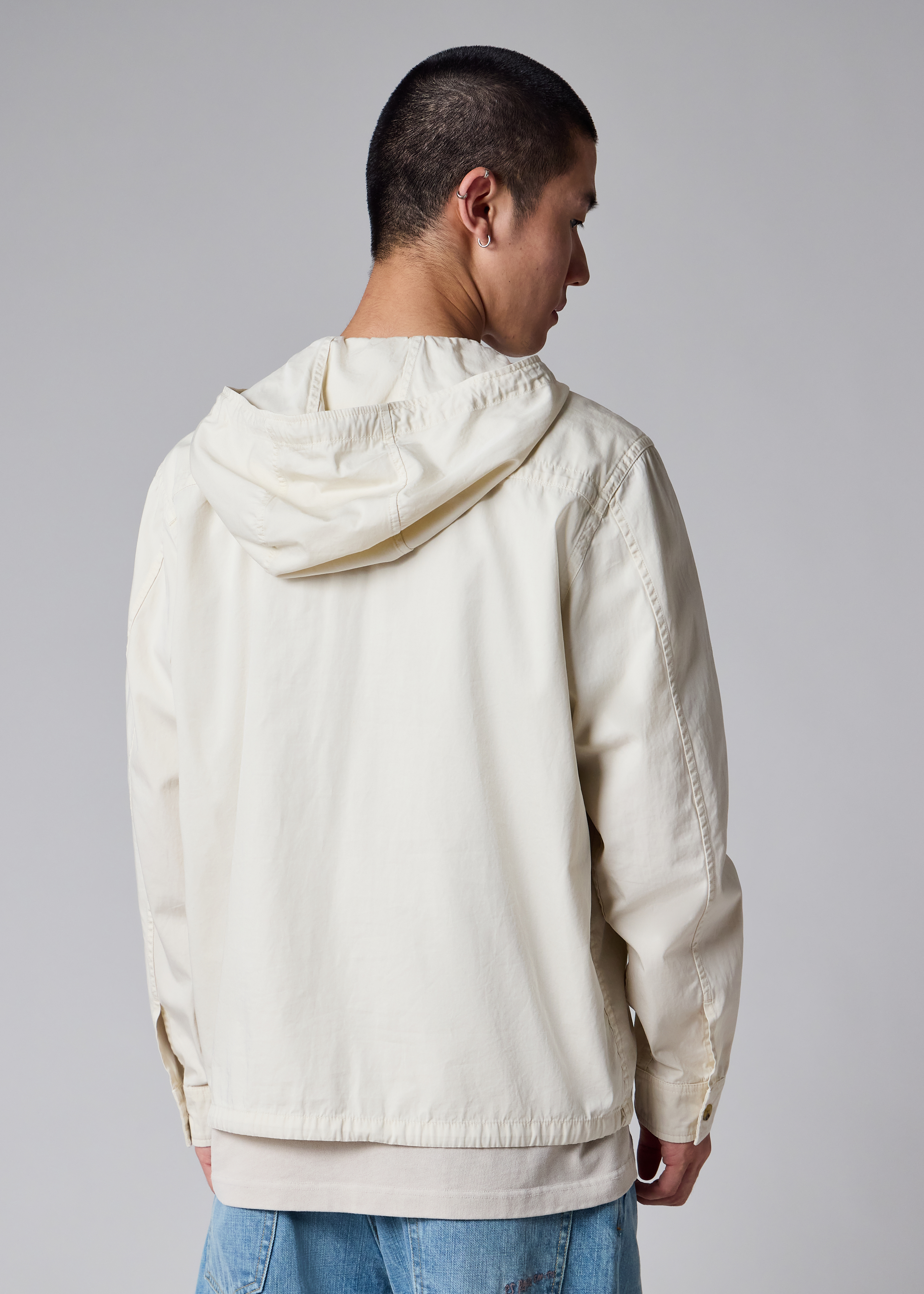 Ecru Cotton Popover Jacket thumbnail 7