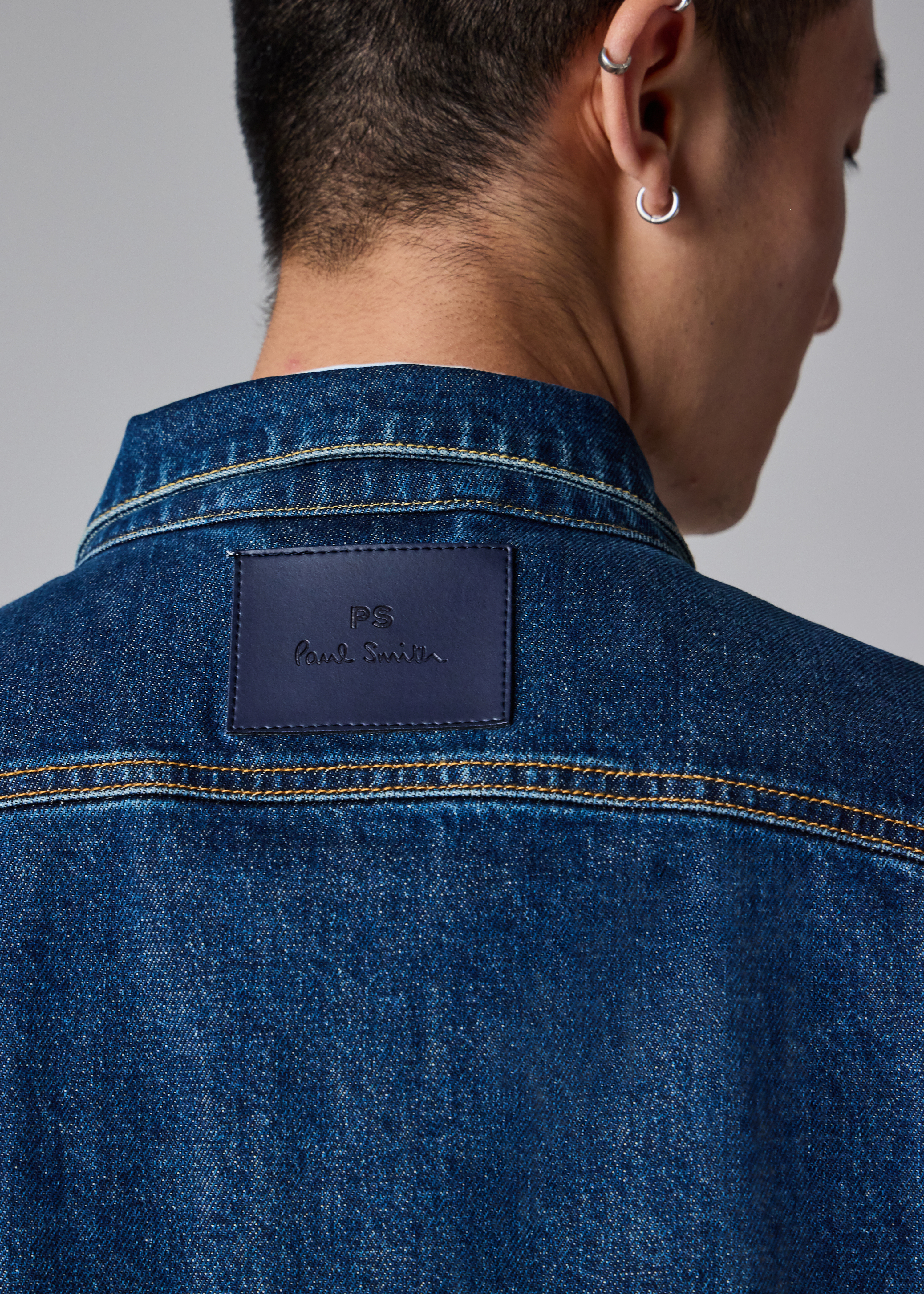 Men's Vintage-Wash Organic-Cotton Denim Jacket