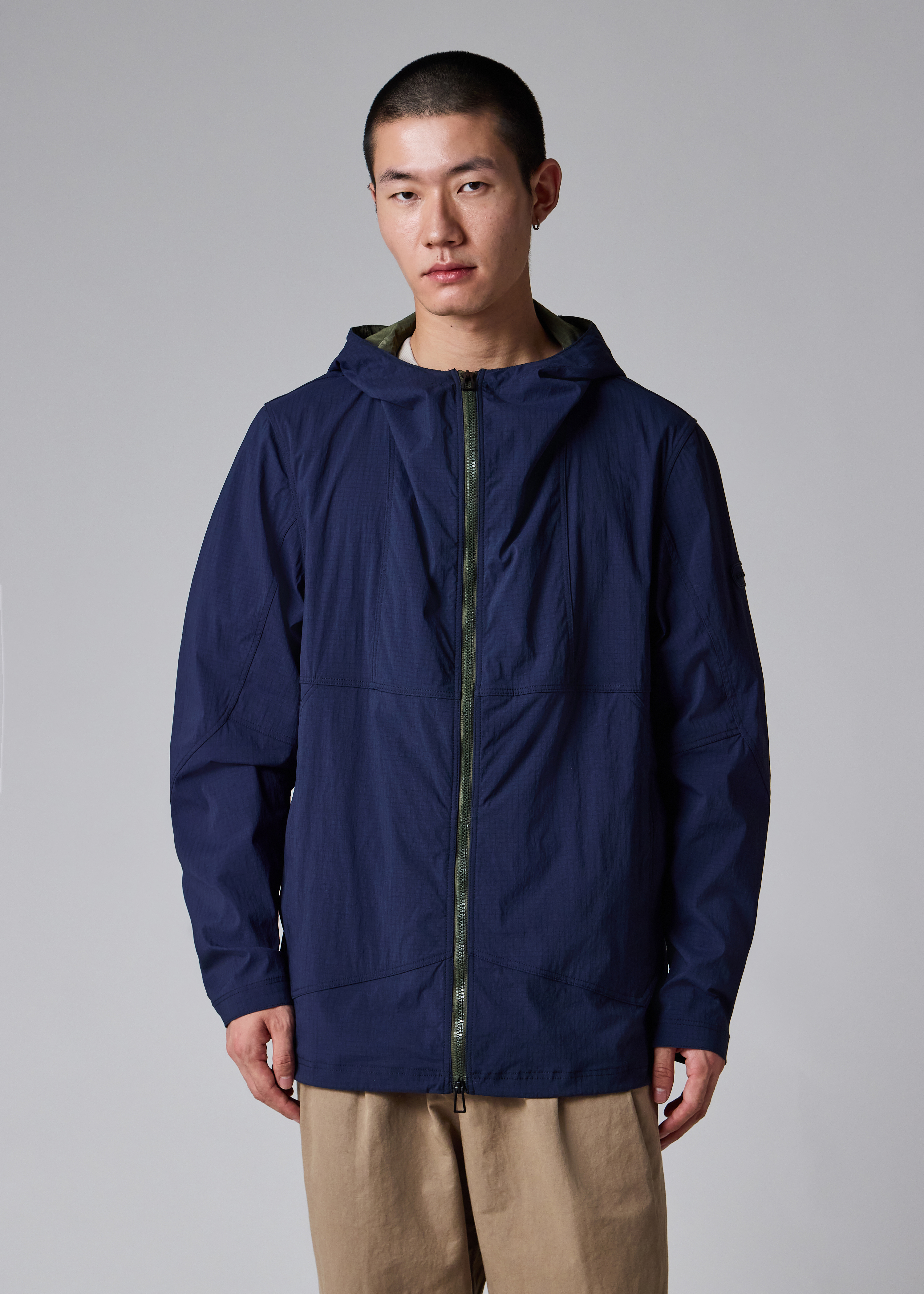 Navy Packable Showerproof Ripstop Jacket thumbnail 2
