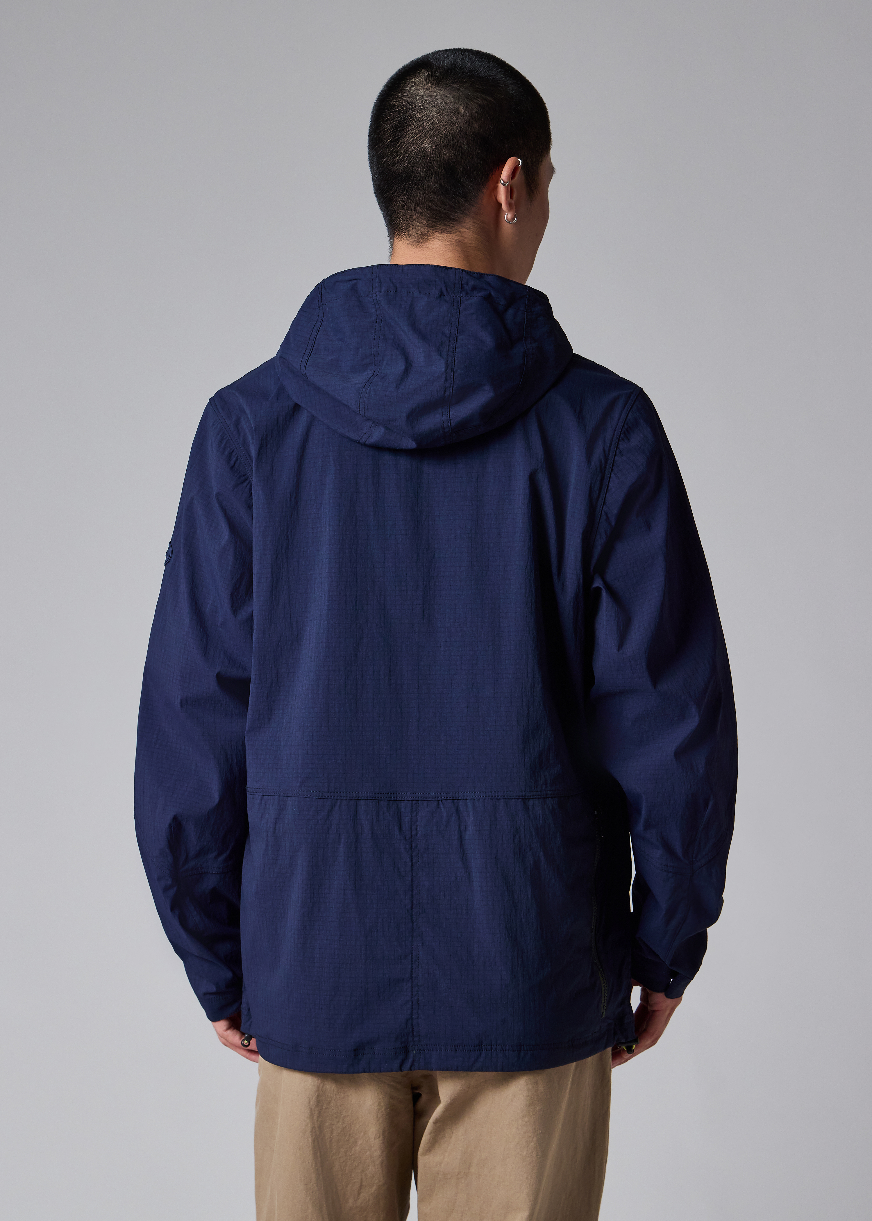 Navy Packable Showerproof Ripstop Jacket thumbnail 4