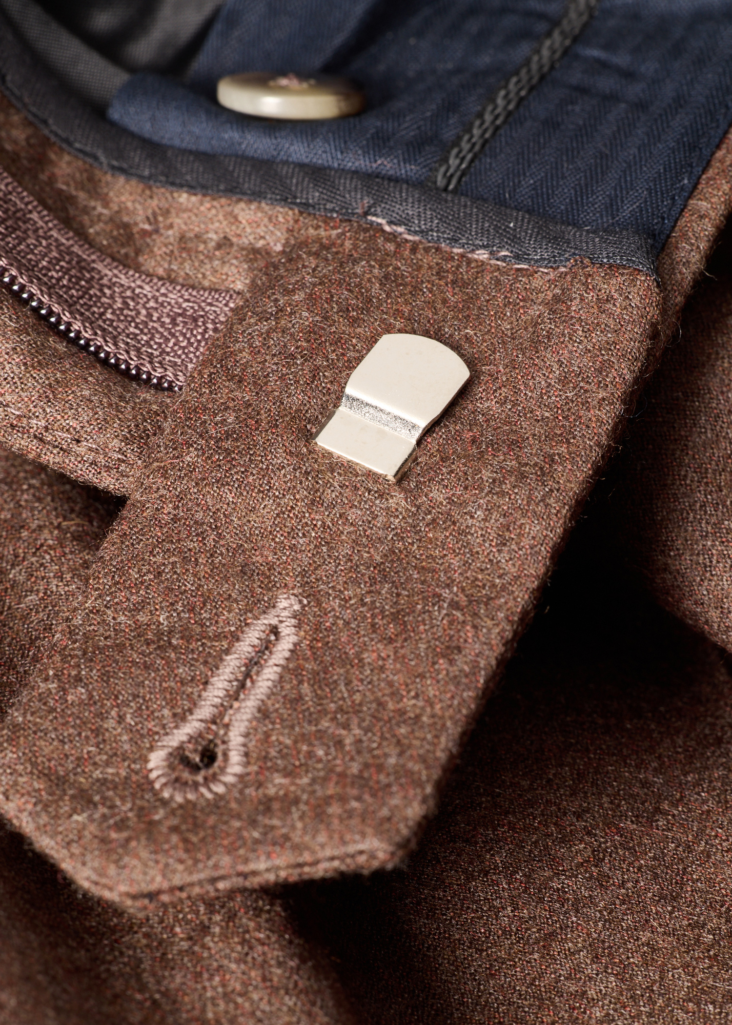 Brown Wool-Cashmere Flannel Trousers thumbnail 6