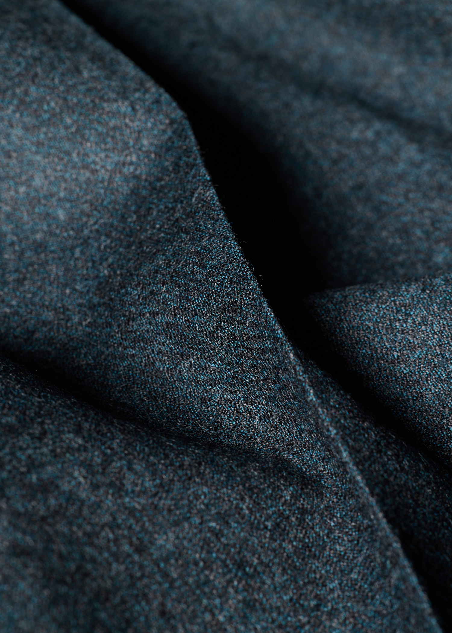 Teal Wool-Cashmere Flannel Trousers thumbnail 6
