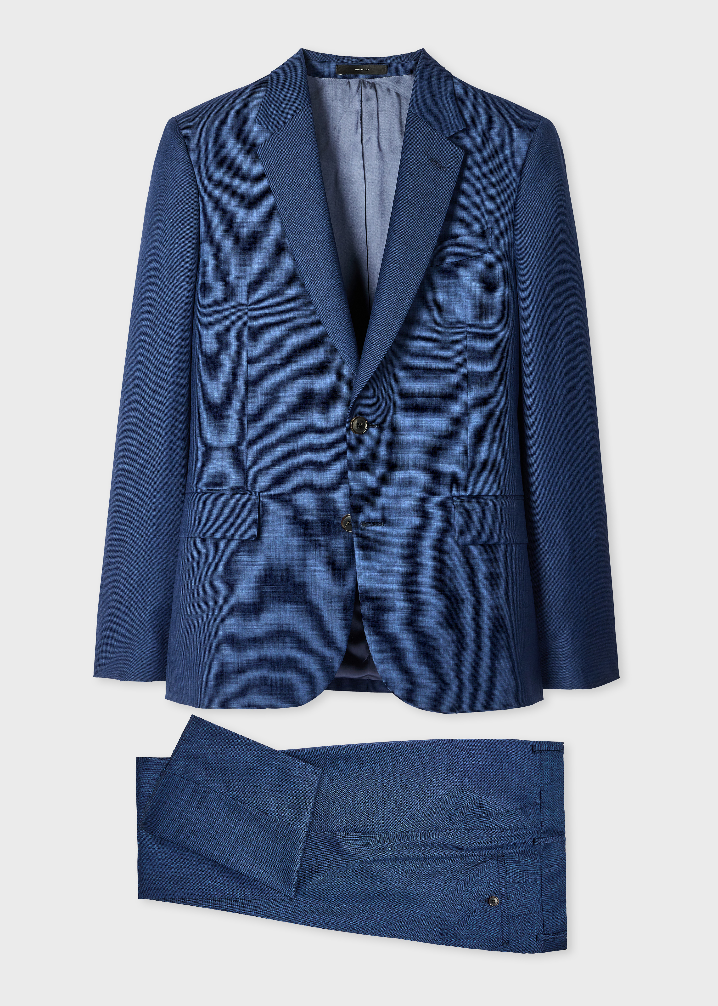The Soho - Mid Blue Sharkskin Wool Suit