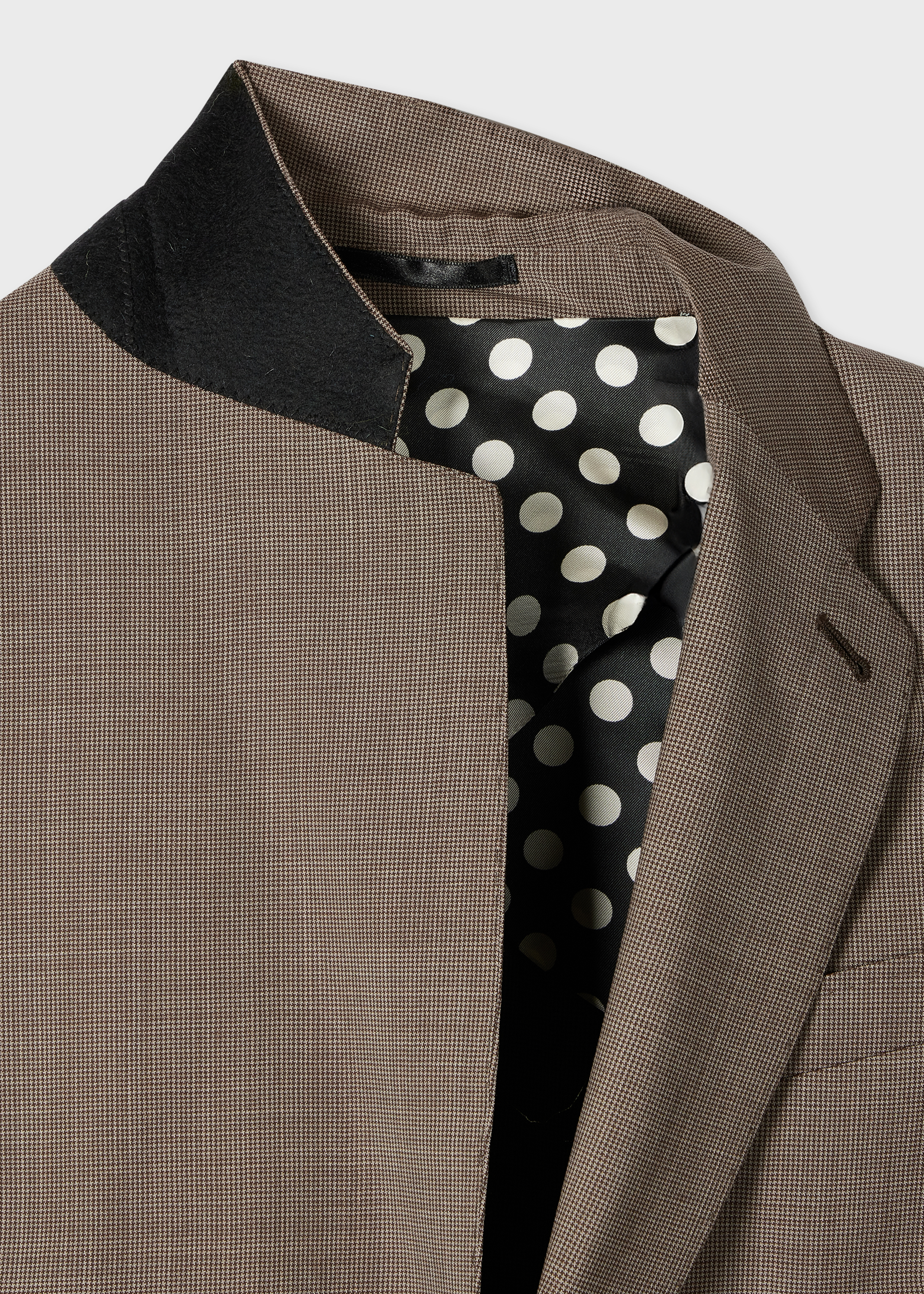 Brown Houndstooth Wool Patch-Pocket Blazer thumbnail 12