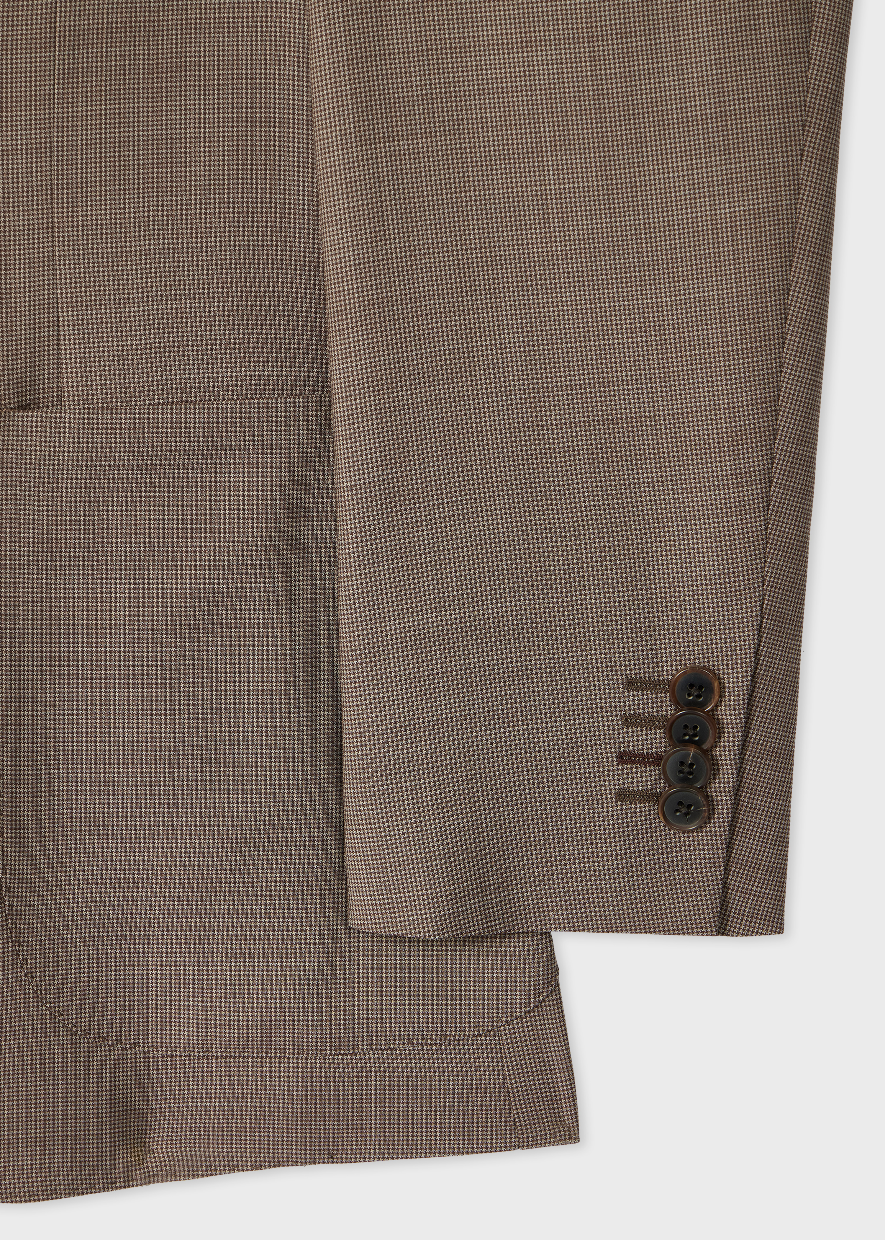 Brown Houndstooth Wool Patch-Pocket Blazer thumbnail 13