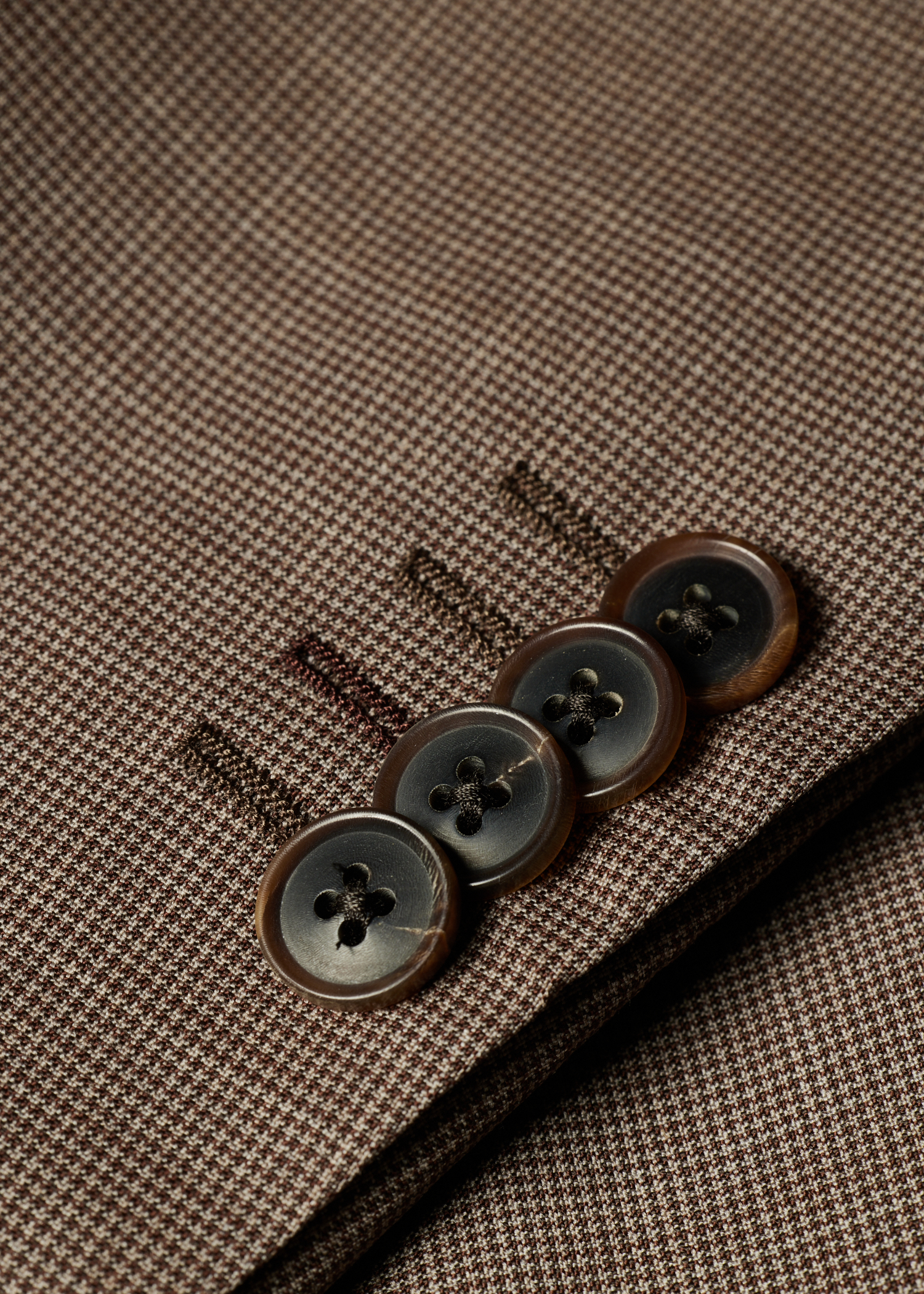 Brown Houndstooth Wool Patch-Pocket Blazer thumbnail 11