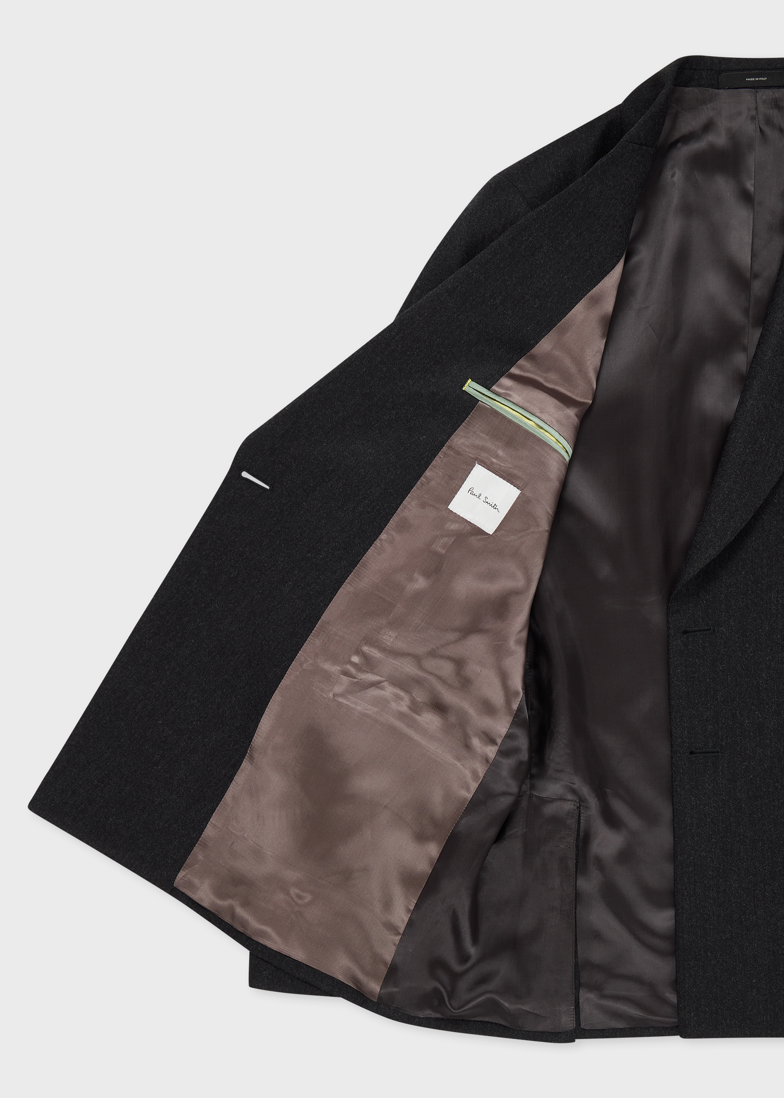 Charcoal Wool-Cashmere Flannel Double-Breasted Blazer thumbnail 3