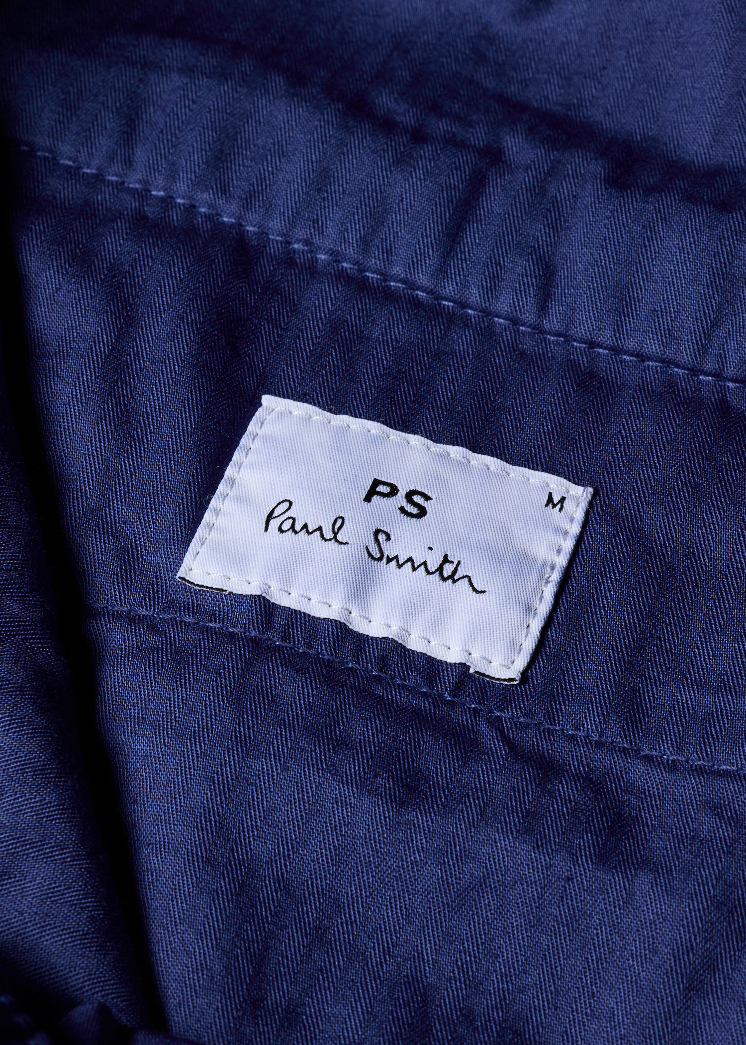 Blue Cotton Drawstring-Waist Trousers thumbnail 5