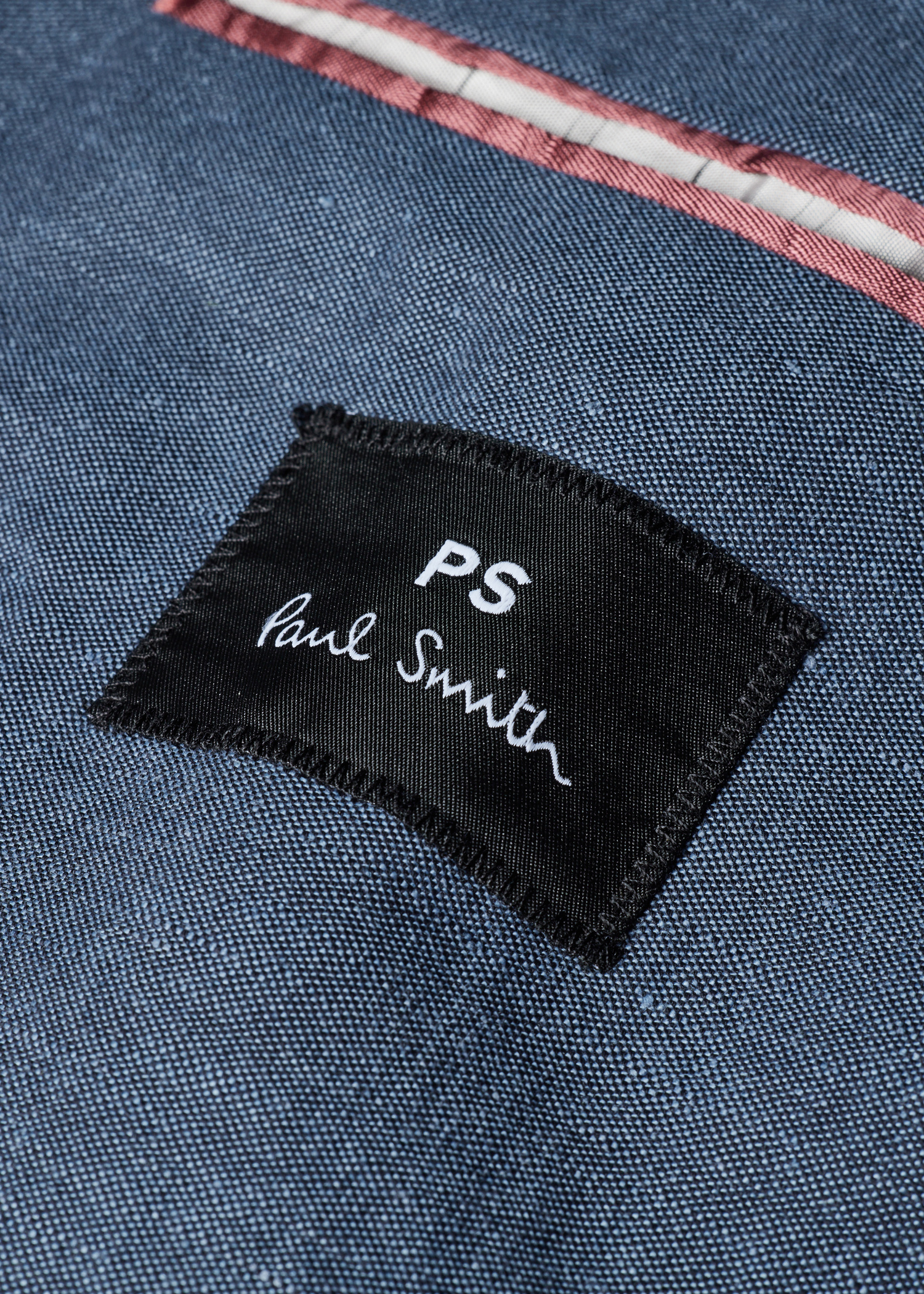 Mid Blue Linen-Cotton Buggy-Lined Blazer thumbnail 4