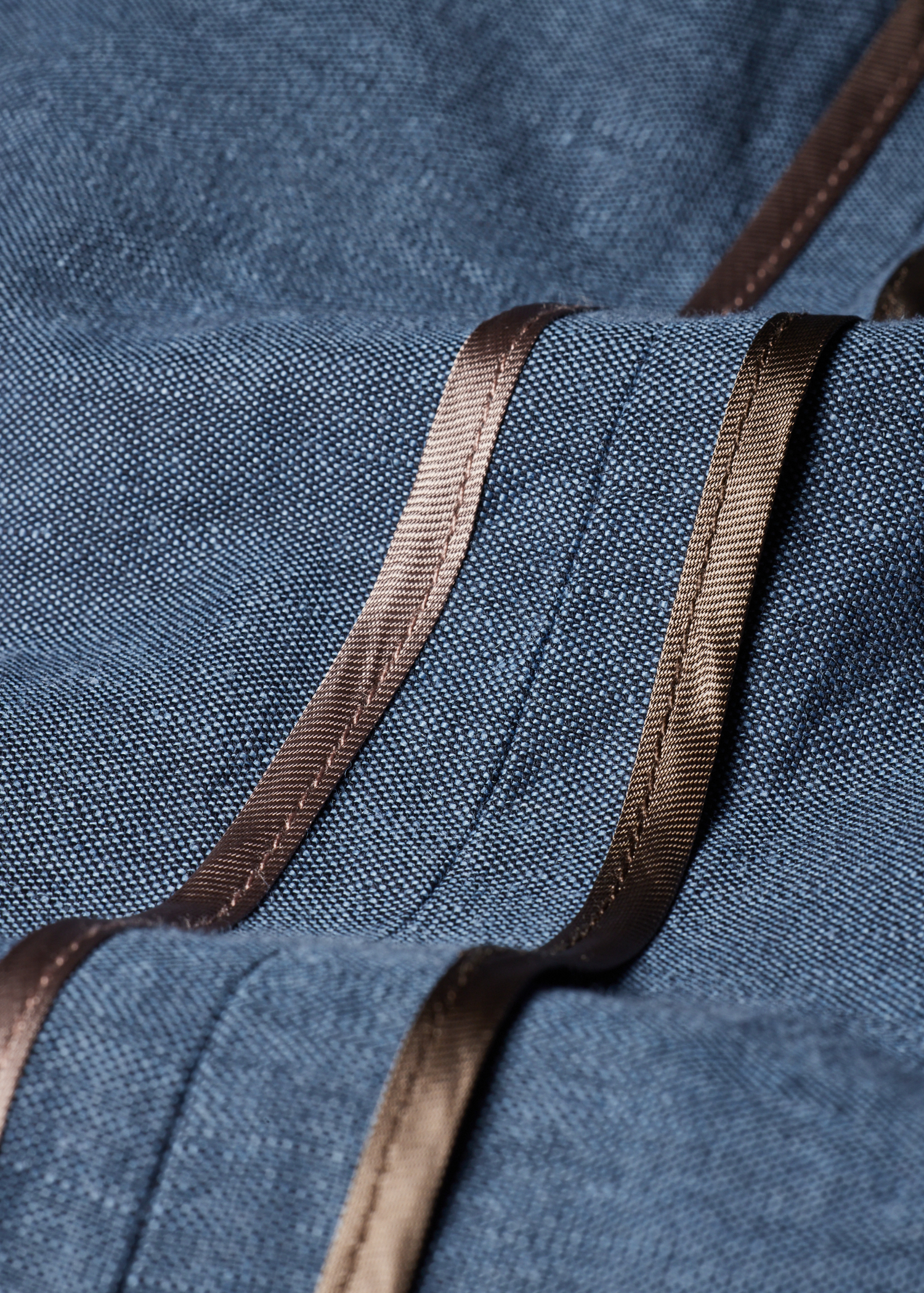Mid Blue Linen-Cotton Buggy-Lined Blazer thumbnail 6