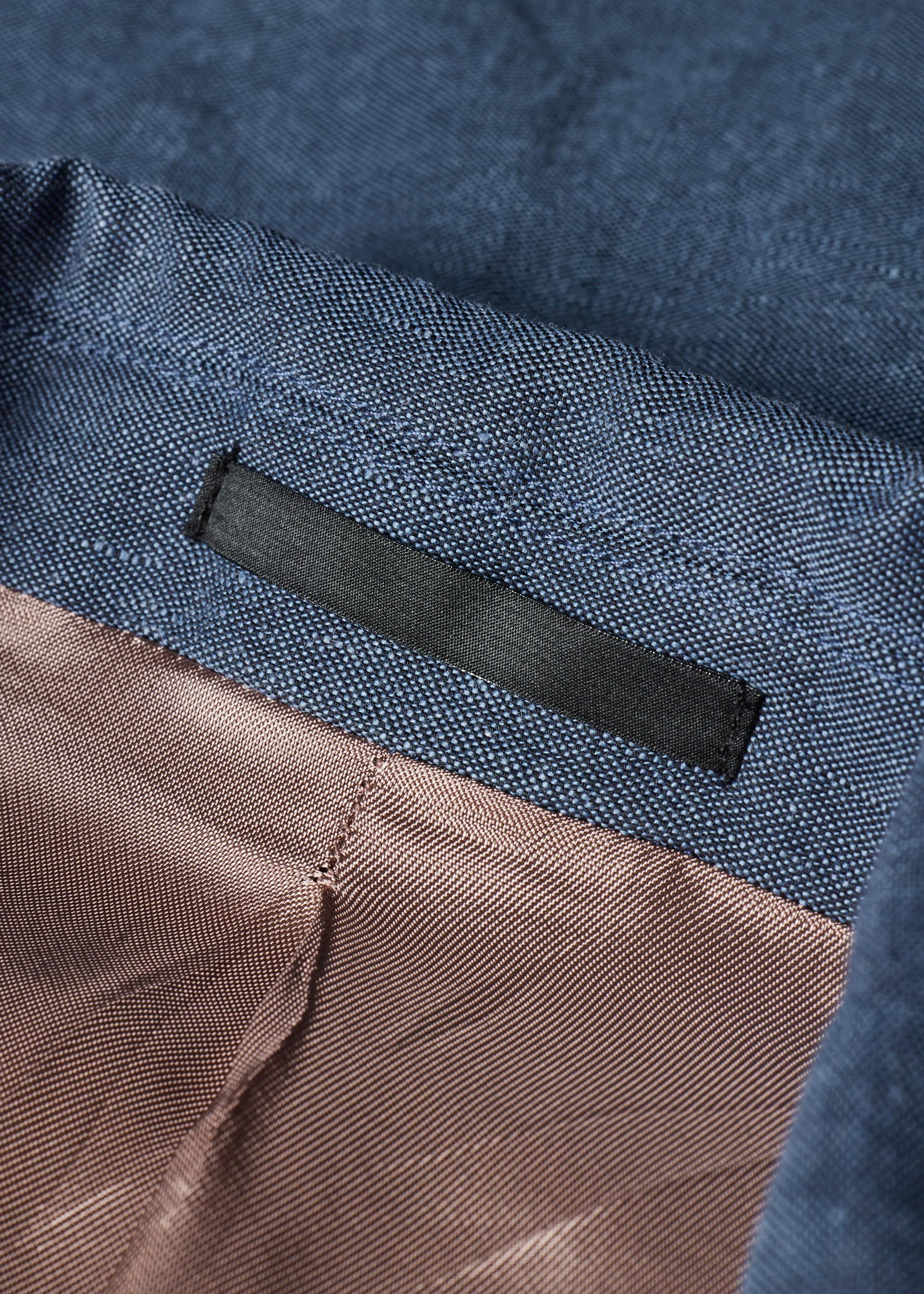 Mid Blue Linen-Cotton Buggy-Lined Blazer thumbnail 8