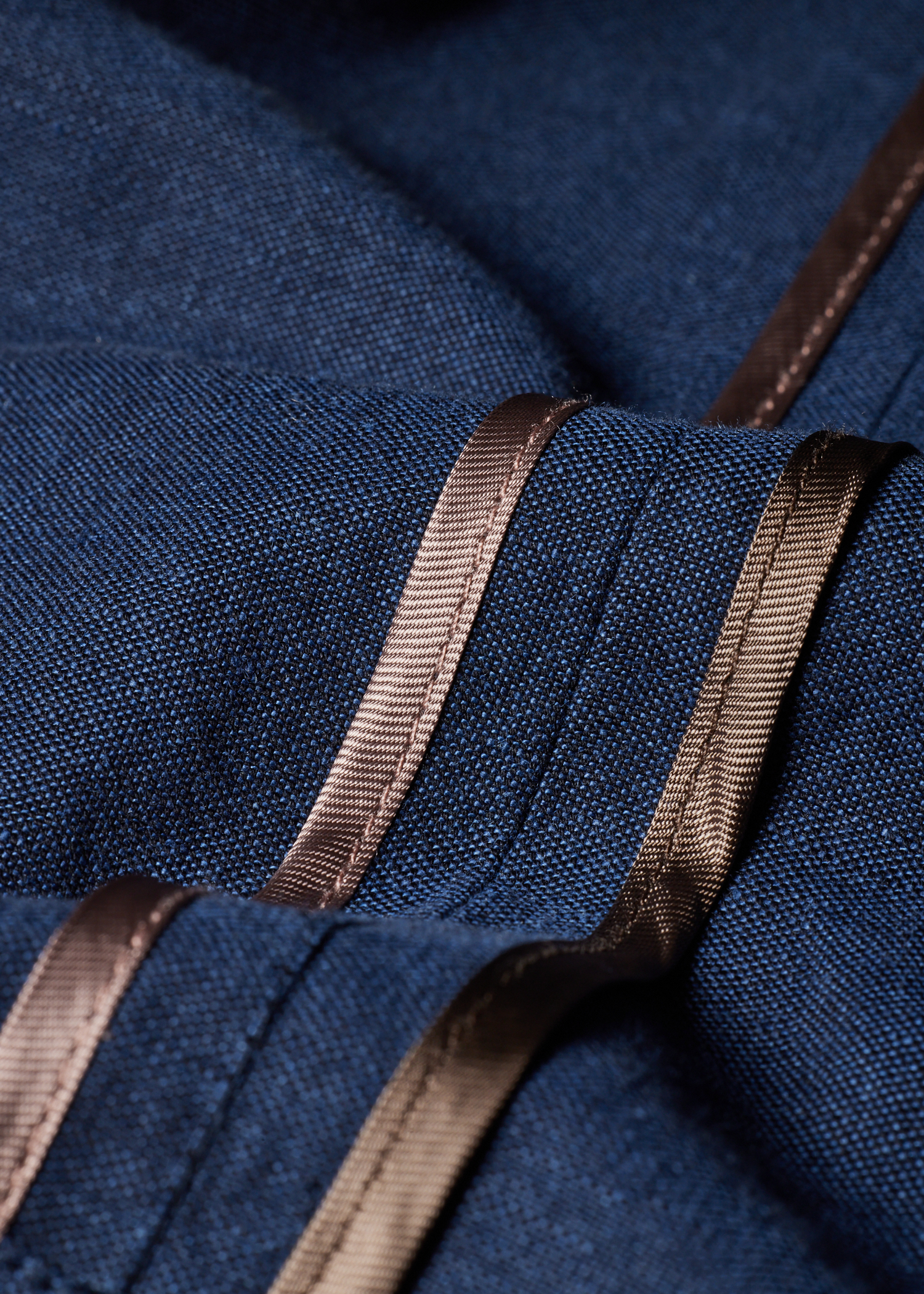 Navy Linen-Cotton Buggy-Lined Blazer thumbnail 7