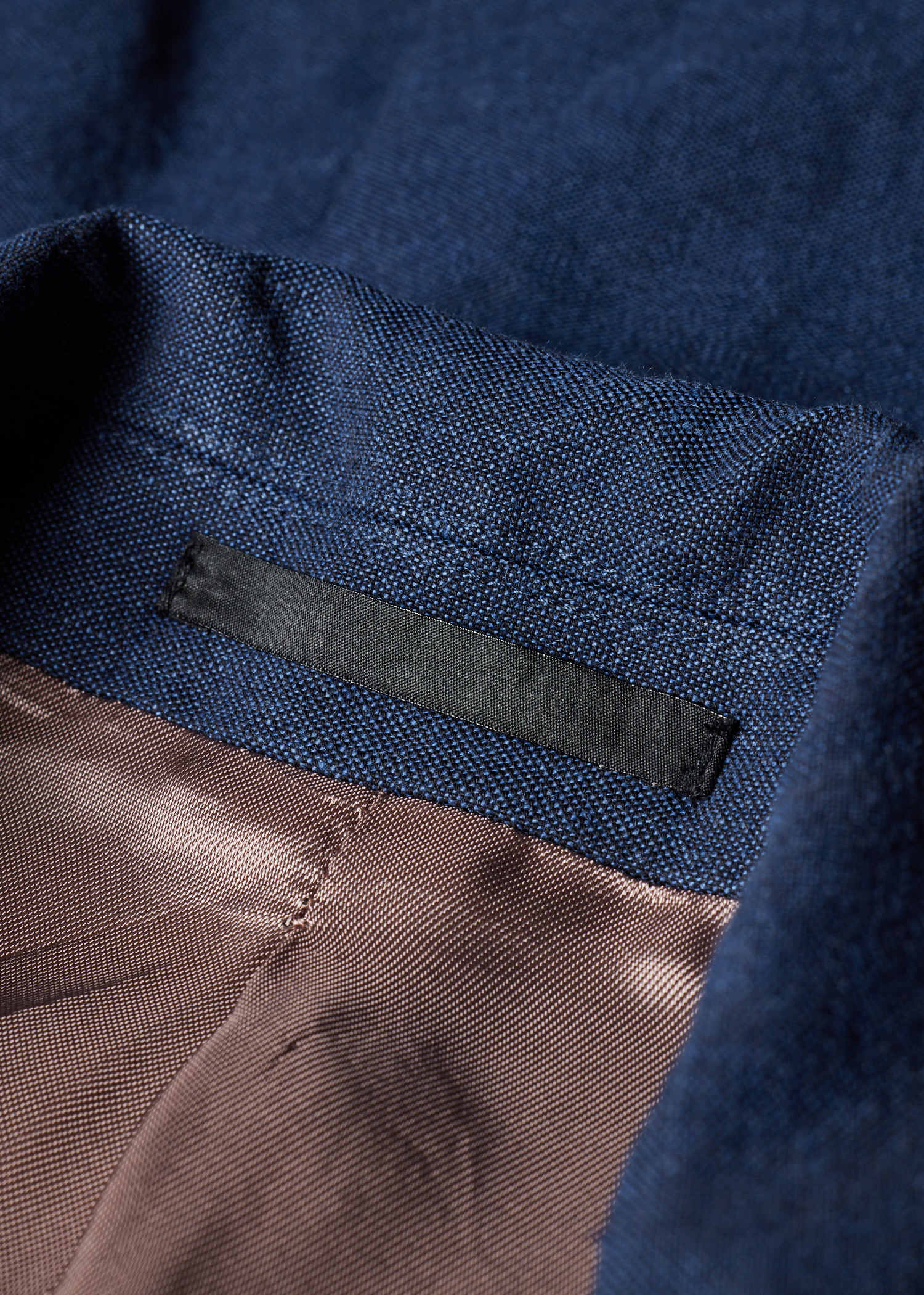 Navy Linen-Cotton Buggy-Lined Blazer thumbnail 9