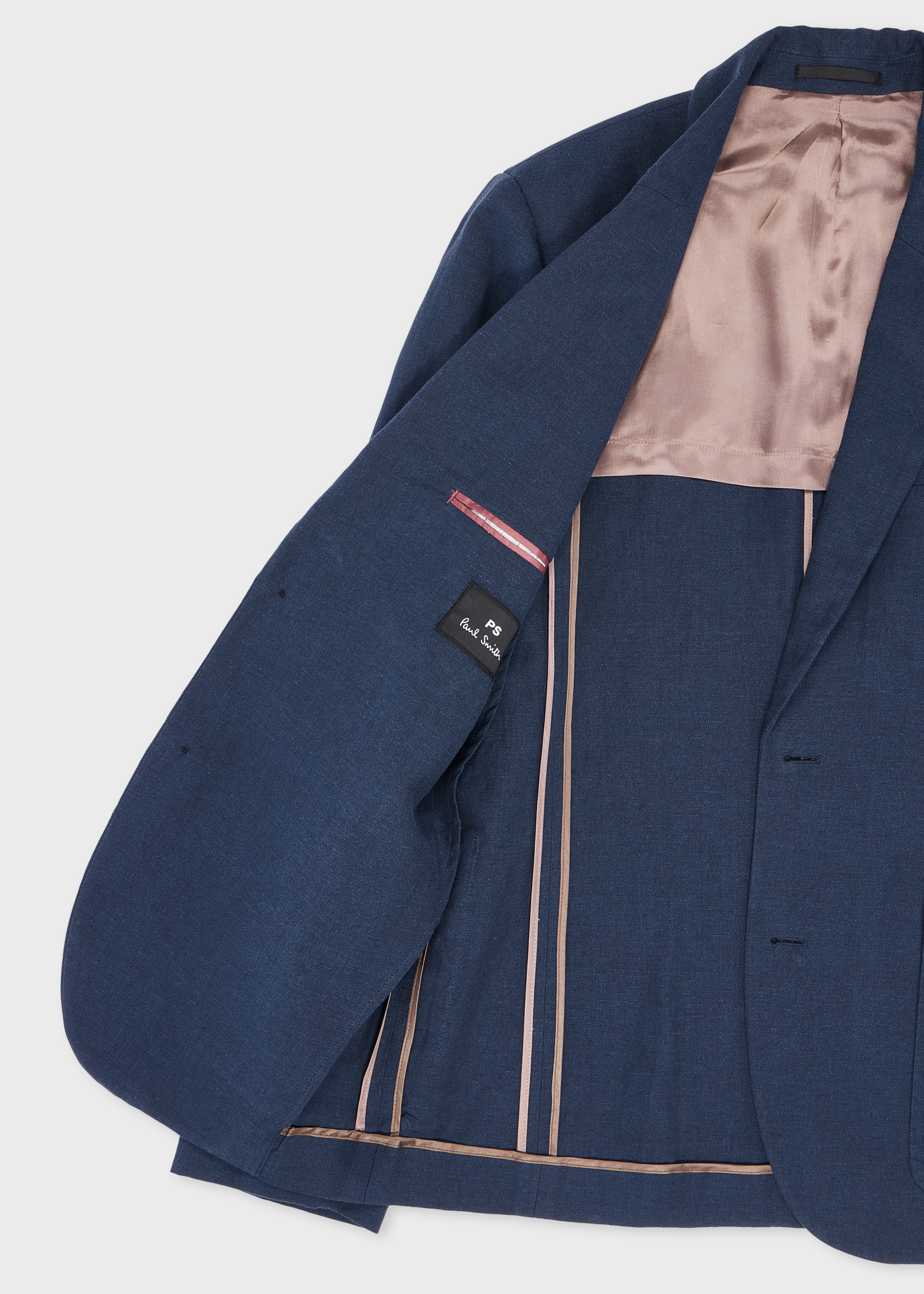 Navy Linen-Cotton Buggy-Lined Blazer thumbnail 3