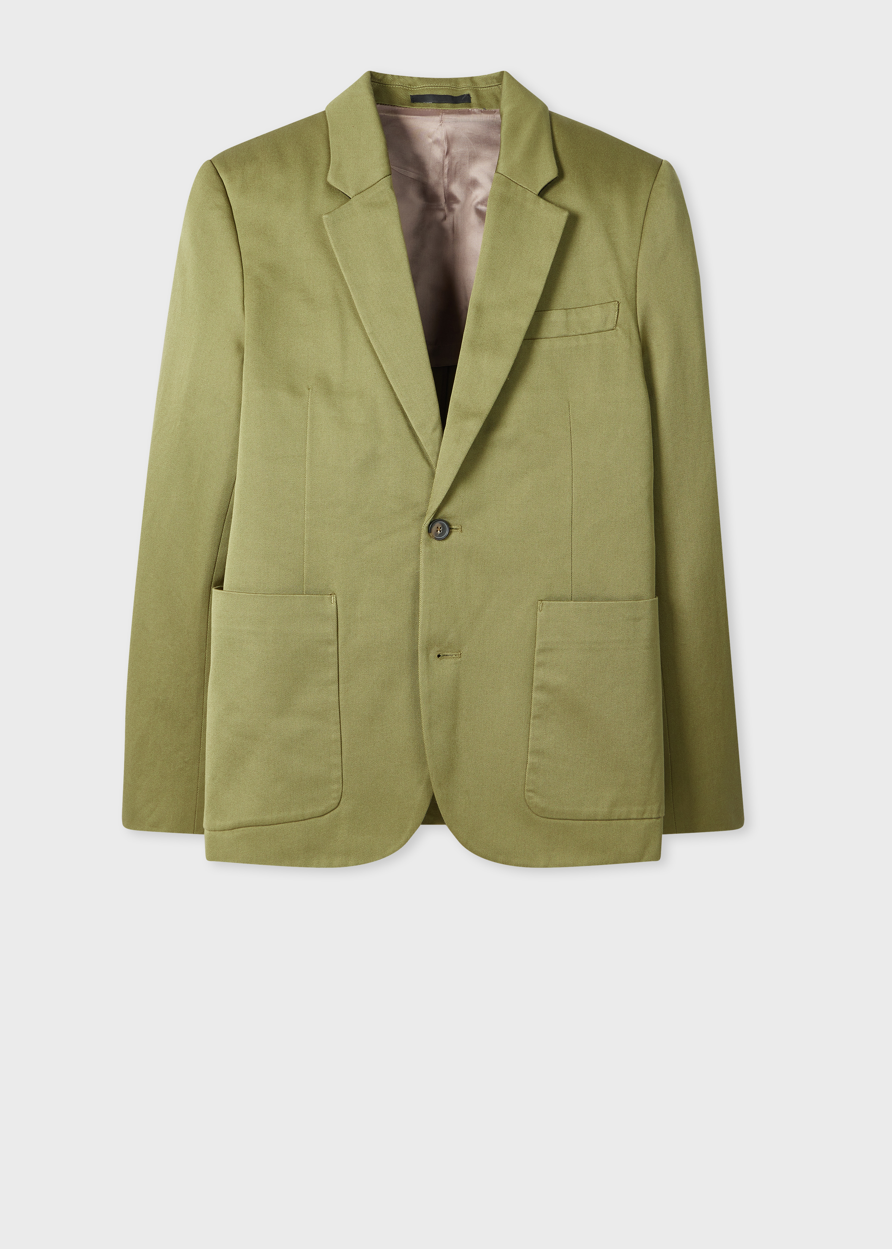 Khaki Cotton-Twill Piece-Dyed Blazer primary image