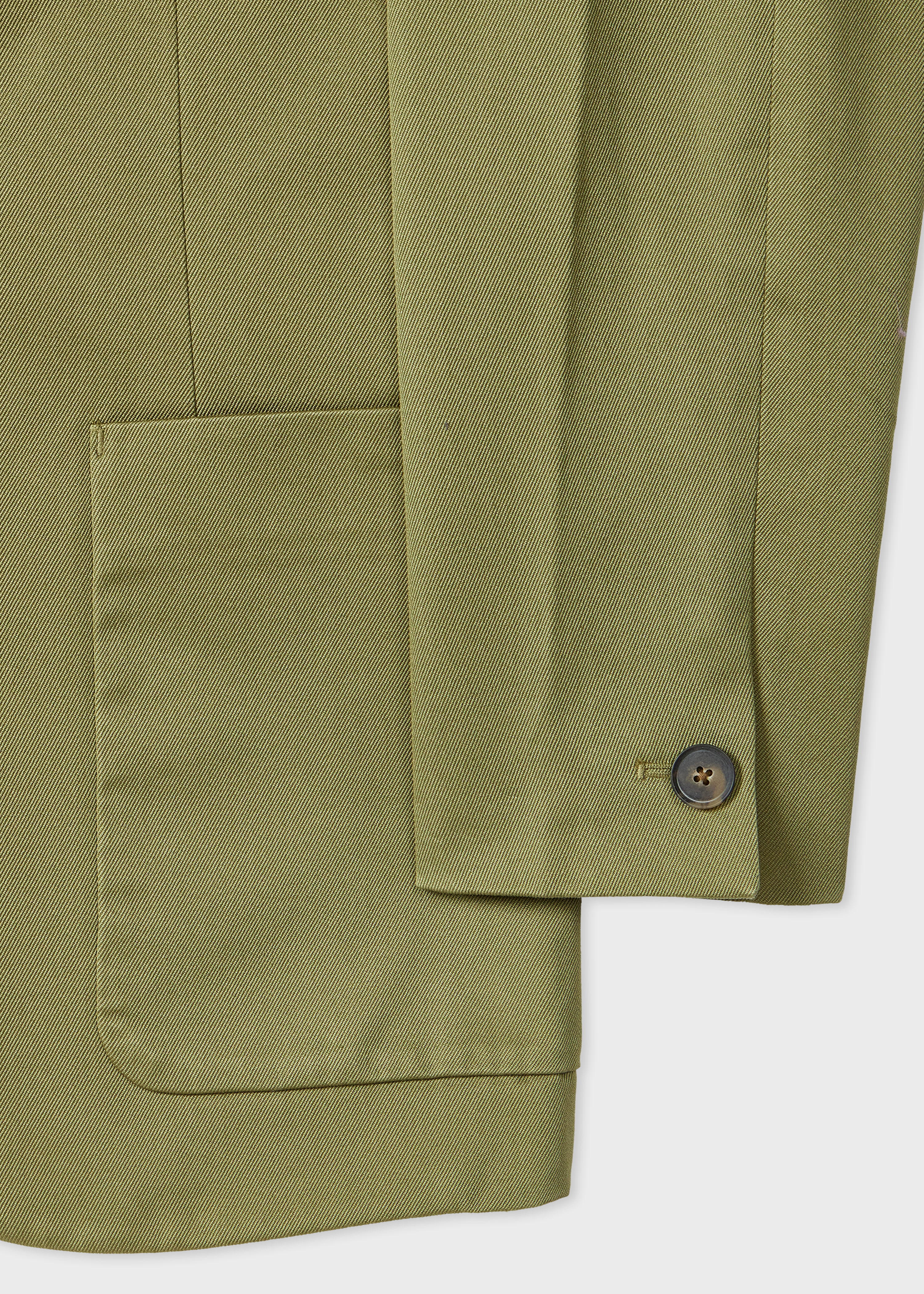 Khaki Cotton-Twill Piece-Dyed Blazer thumbnail 5