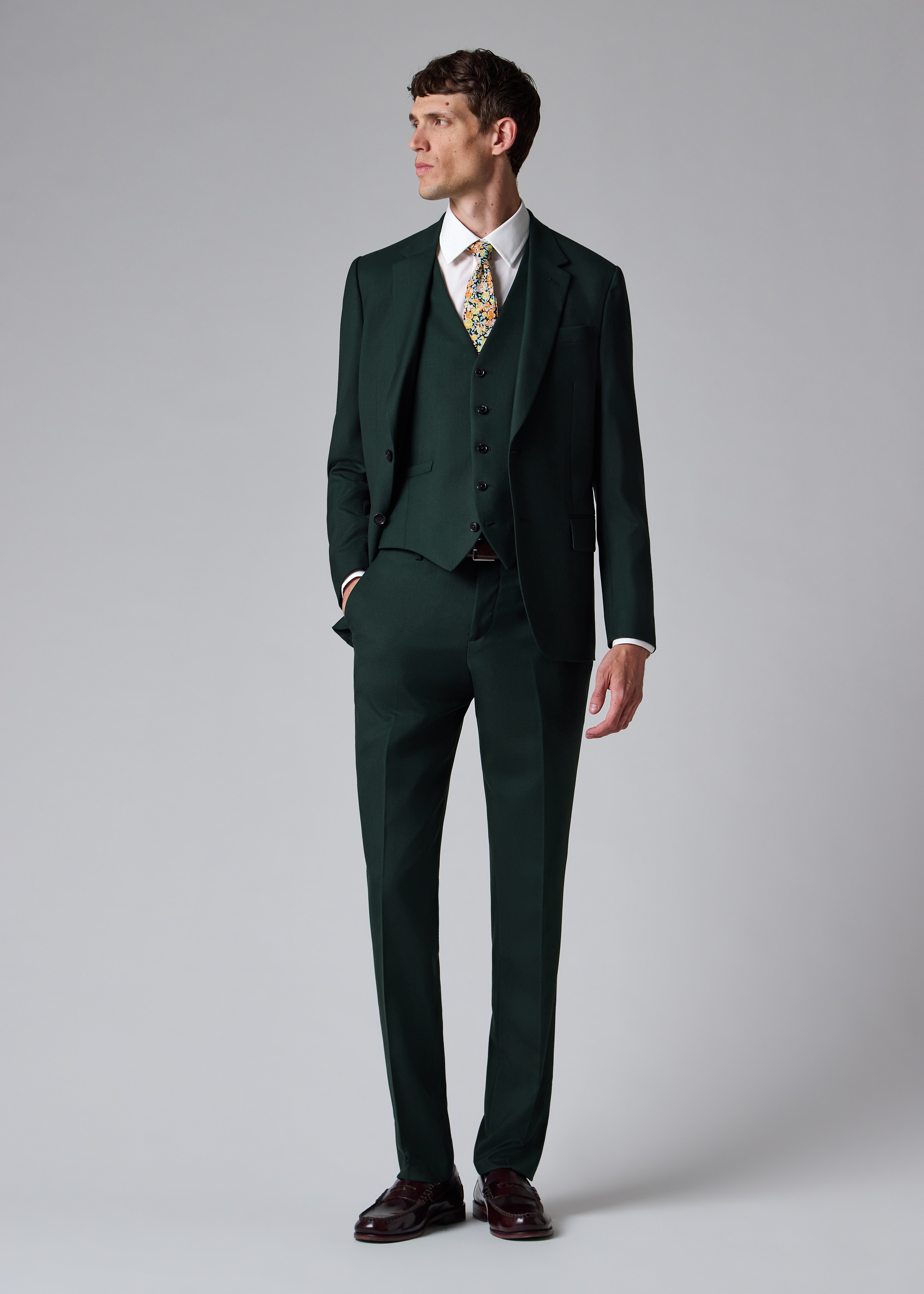 The Soho - Tailored-Fit Dark Green Wool 'A Suit To Travel In' Blazer thumbnail 8