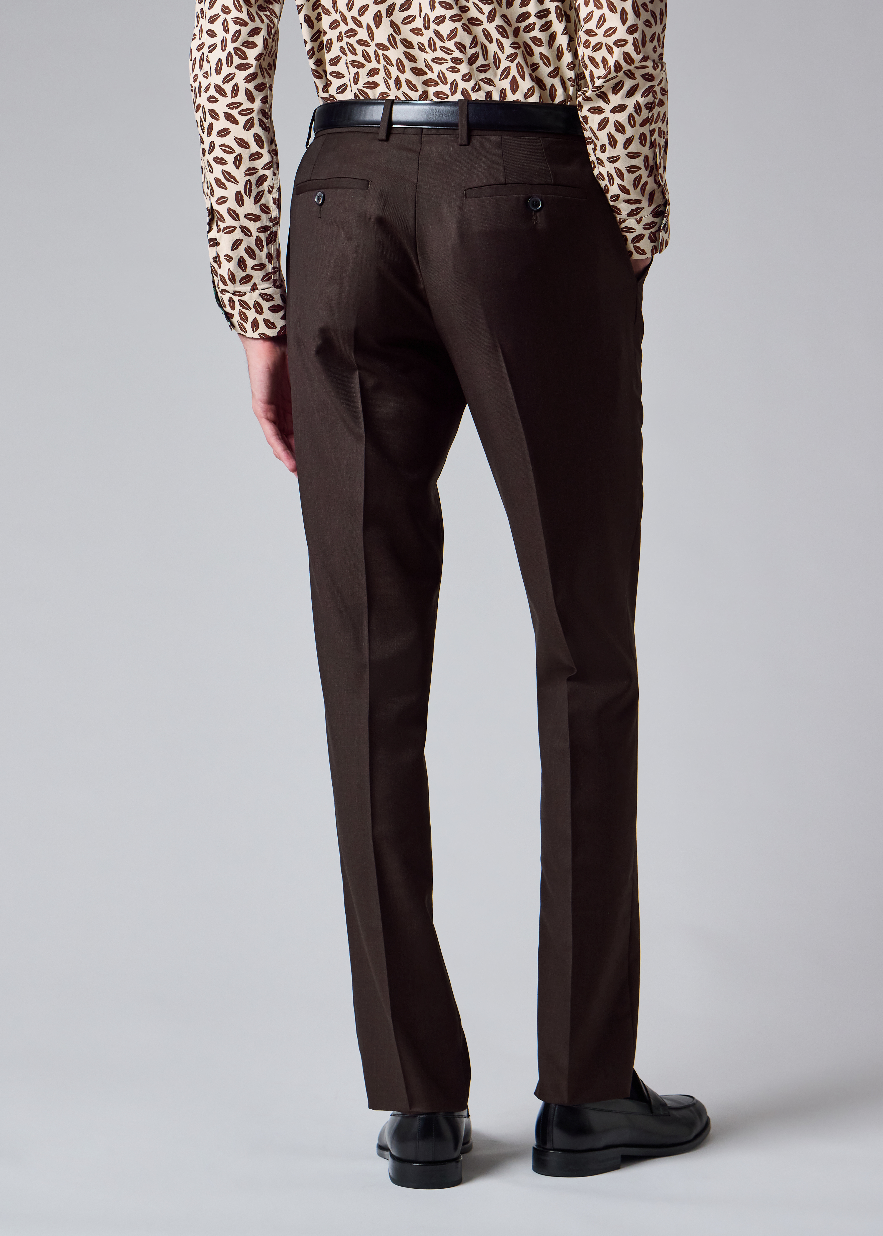 The Soho - Brown Sharkskin Wool Suit thumbnail 16