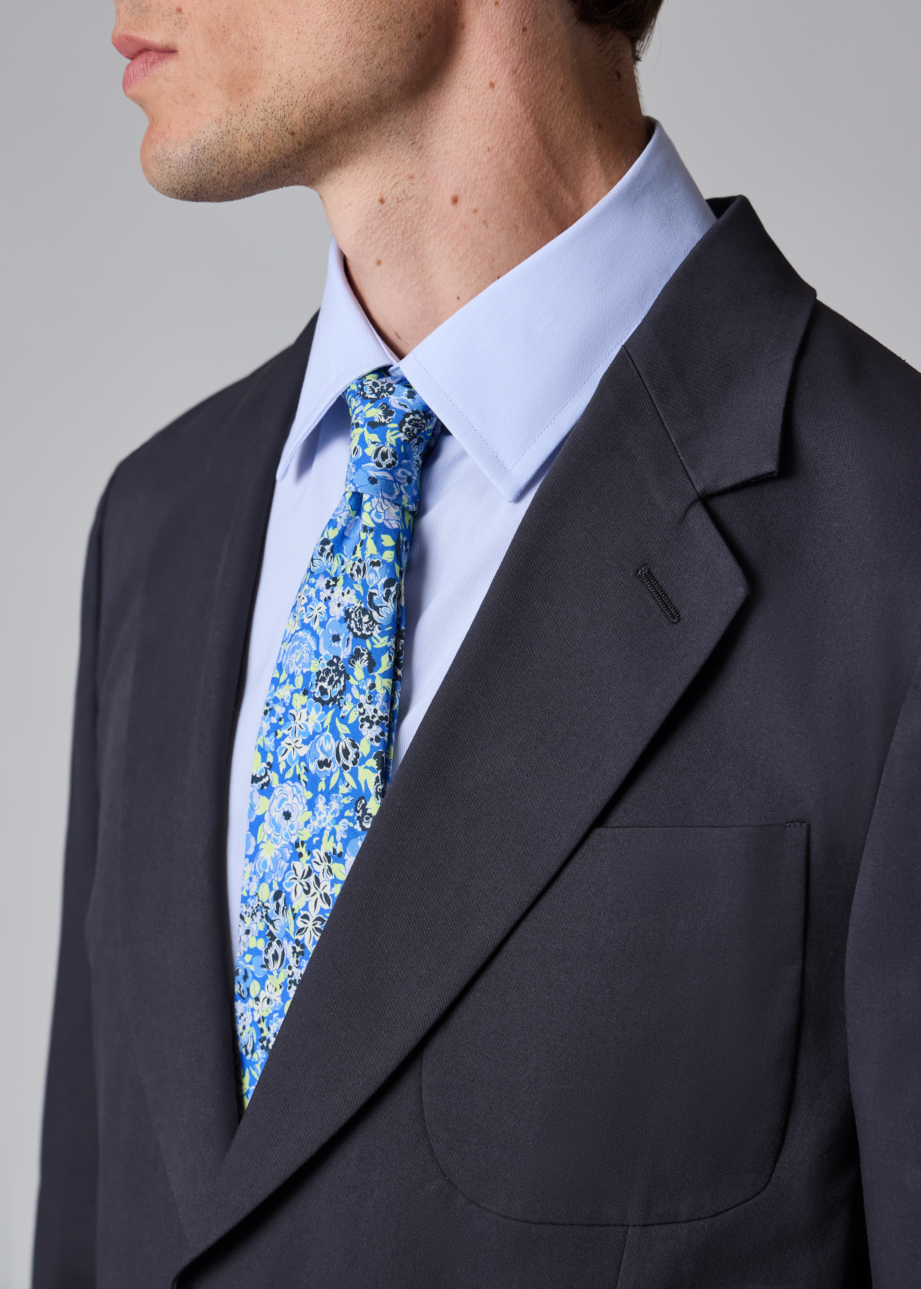 Navy Cotton-Twill Patch-Pocket Blazer thumbnail 13