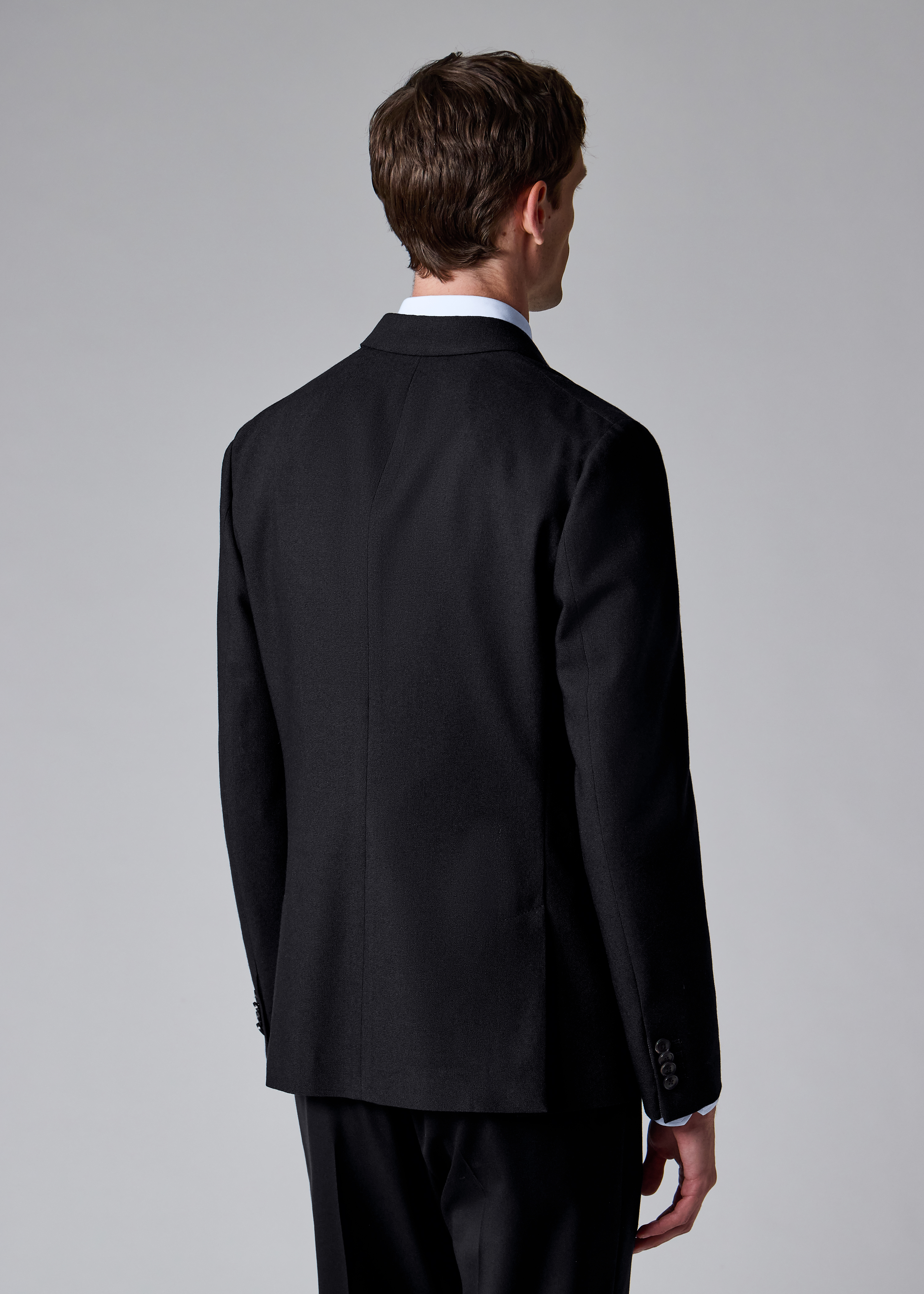 Navy British Wool Patch-Pocket Blazer thumbnail 5