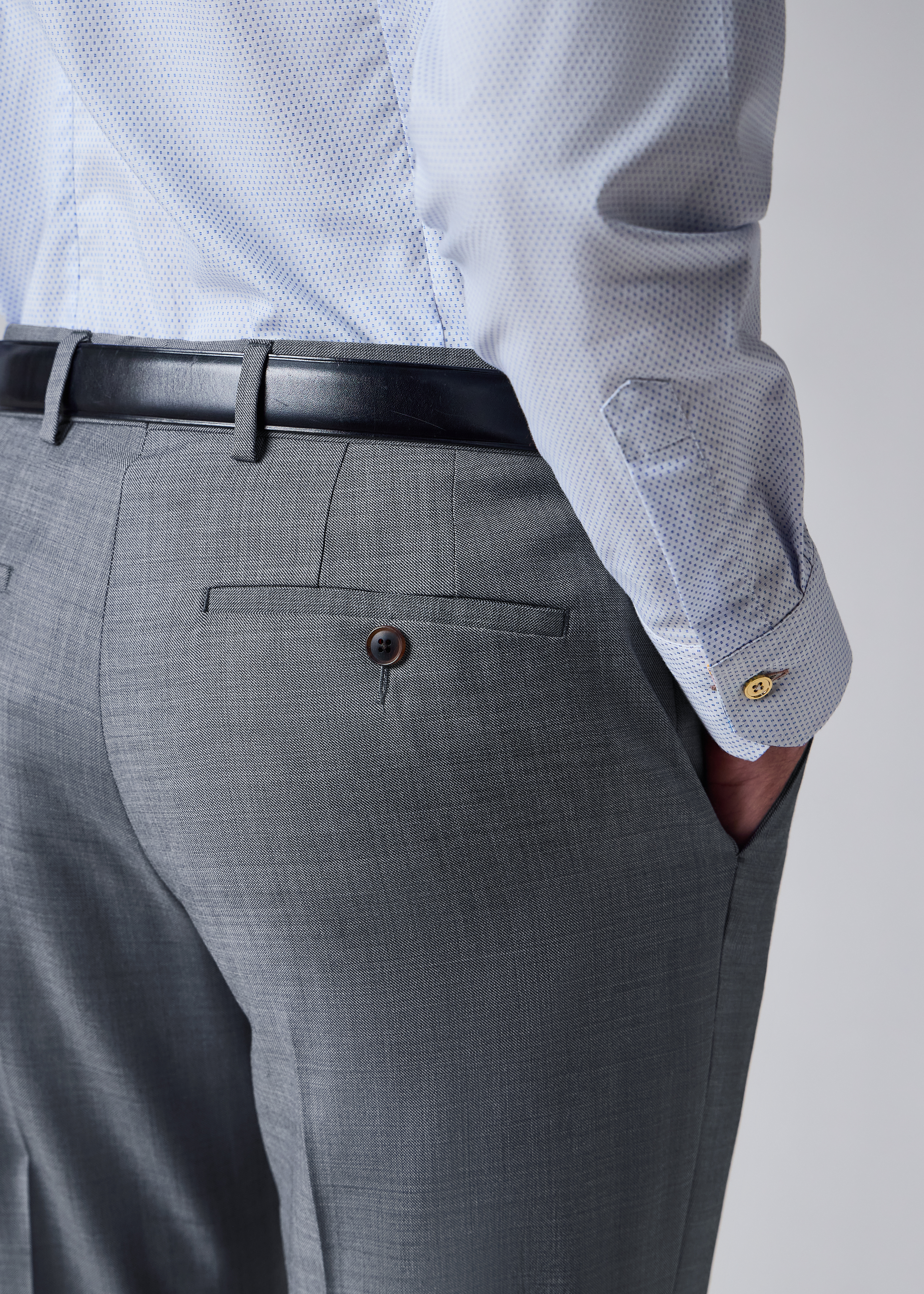 The Soho - Light Blue Sharkskin Wool Suit thumbnail 12