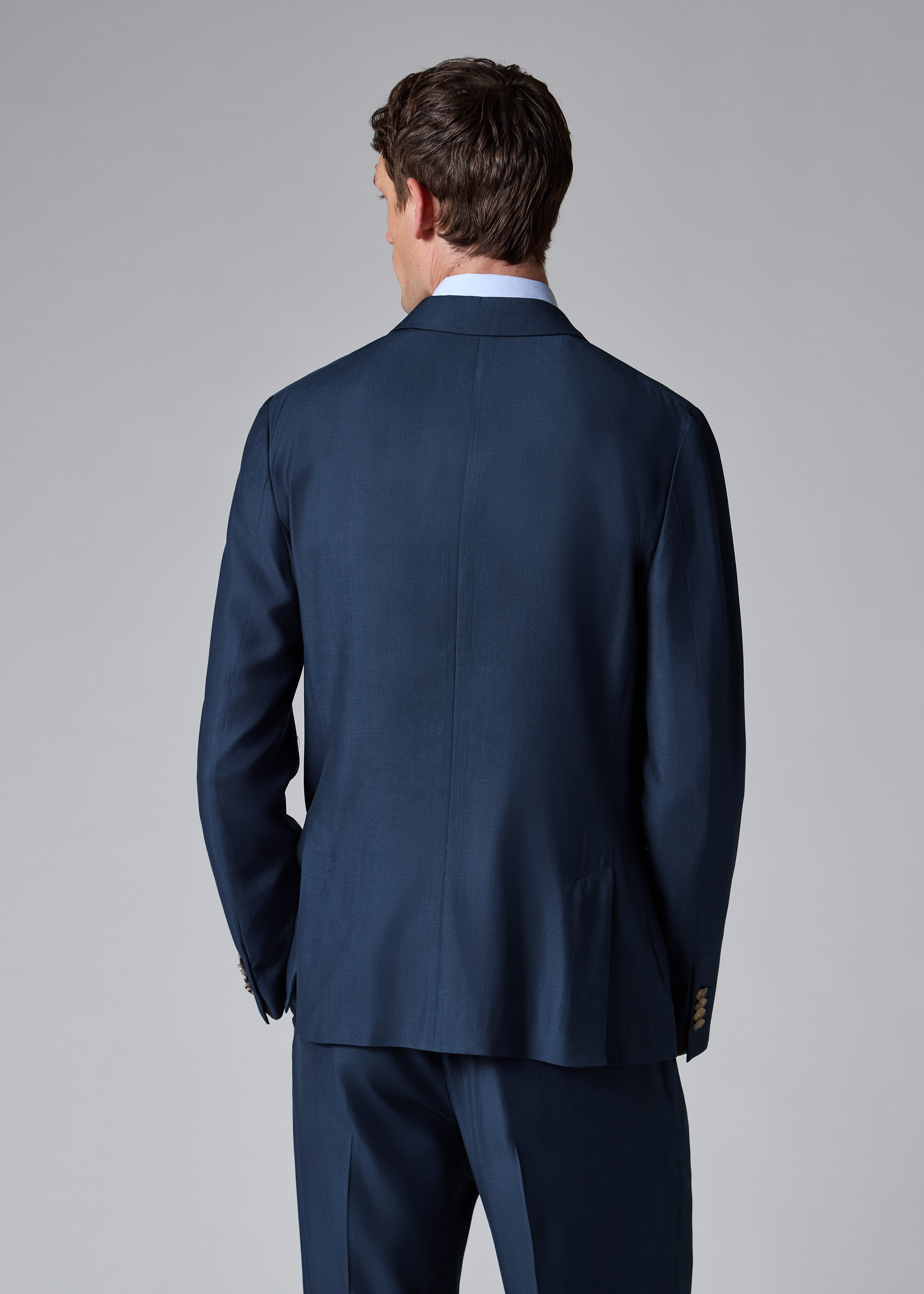 Navy Wool-Viscose Two-Piece Suit thumbnail 6