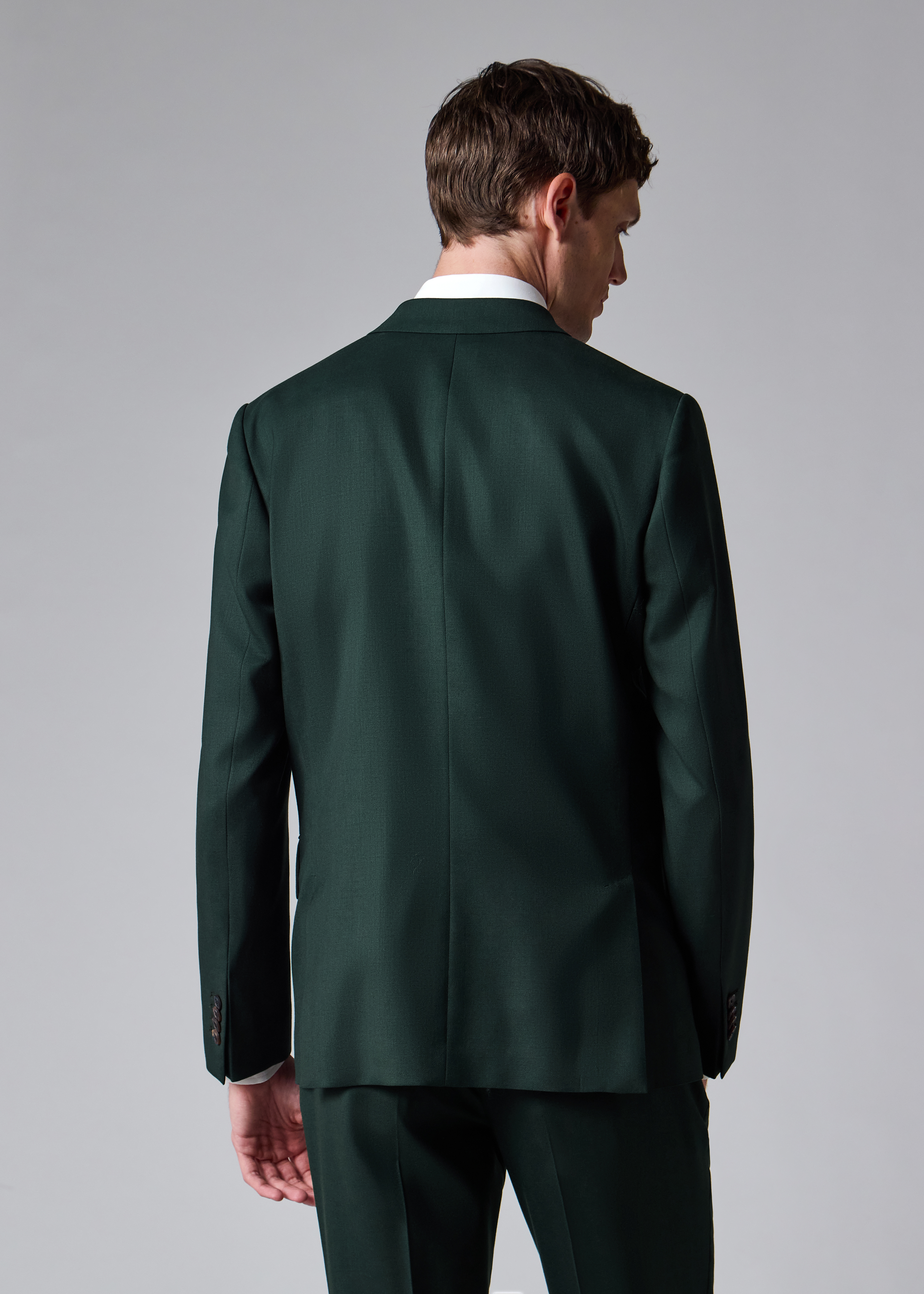 The Soho - Dark Green Wool 'A Suit To Travel In' Three-Piece Suit thumbnail 6