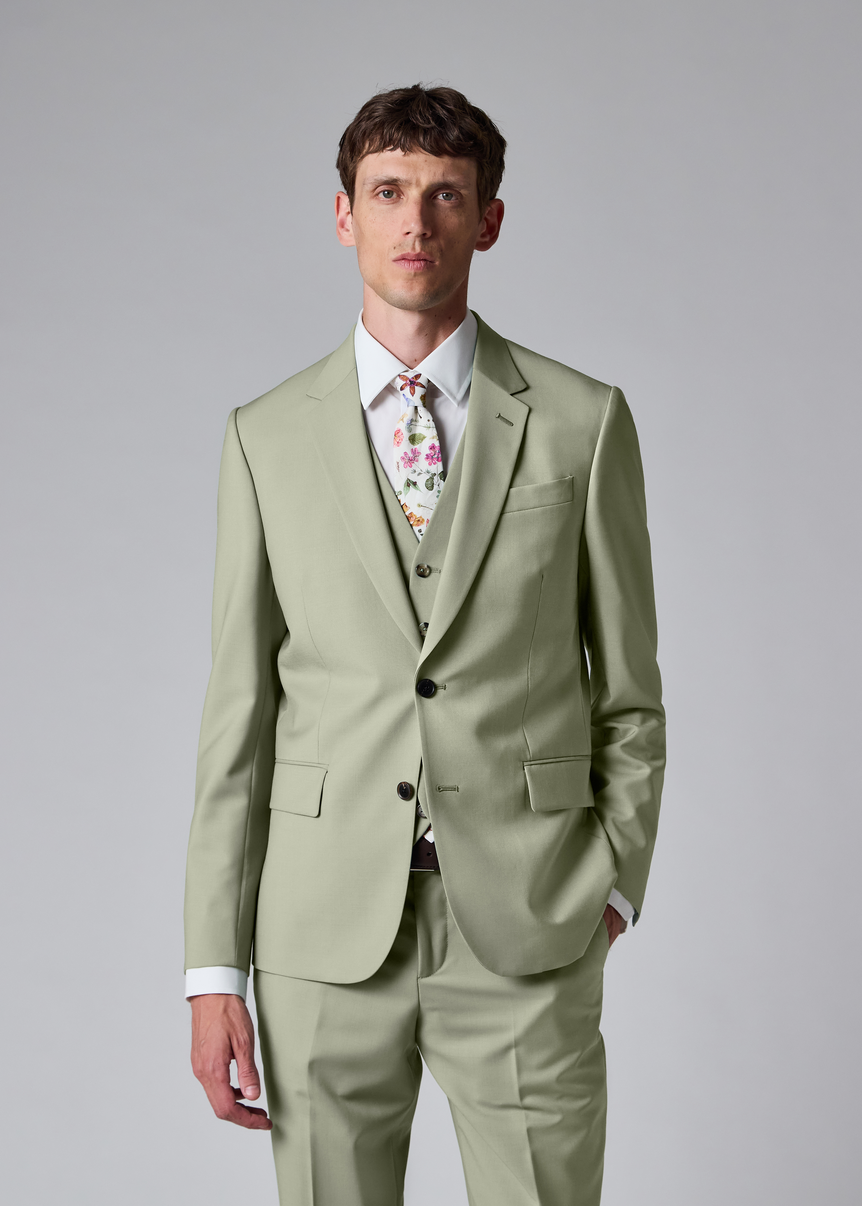The Soho - Sage Green Wool-Mohair Three-Piece Suit thumbnail 4