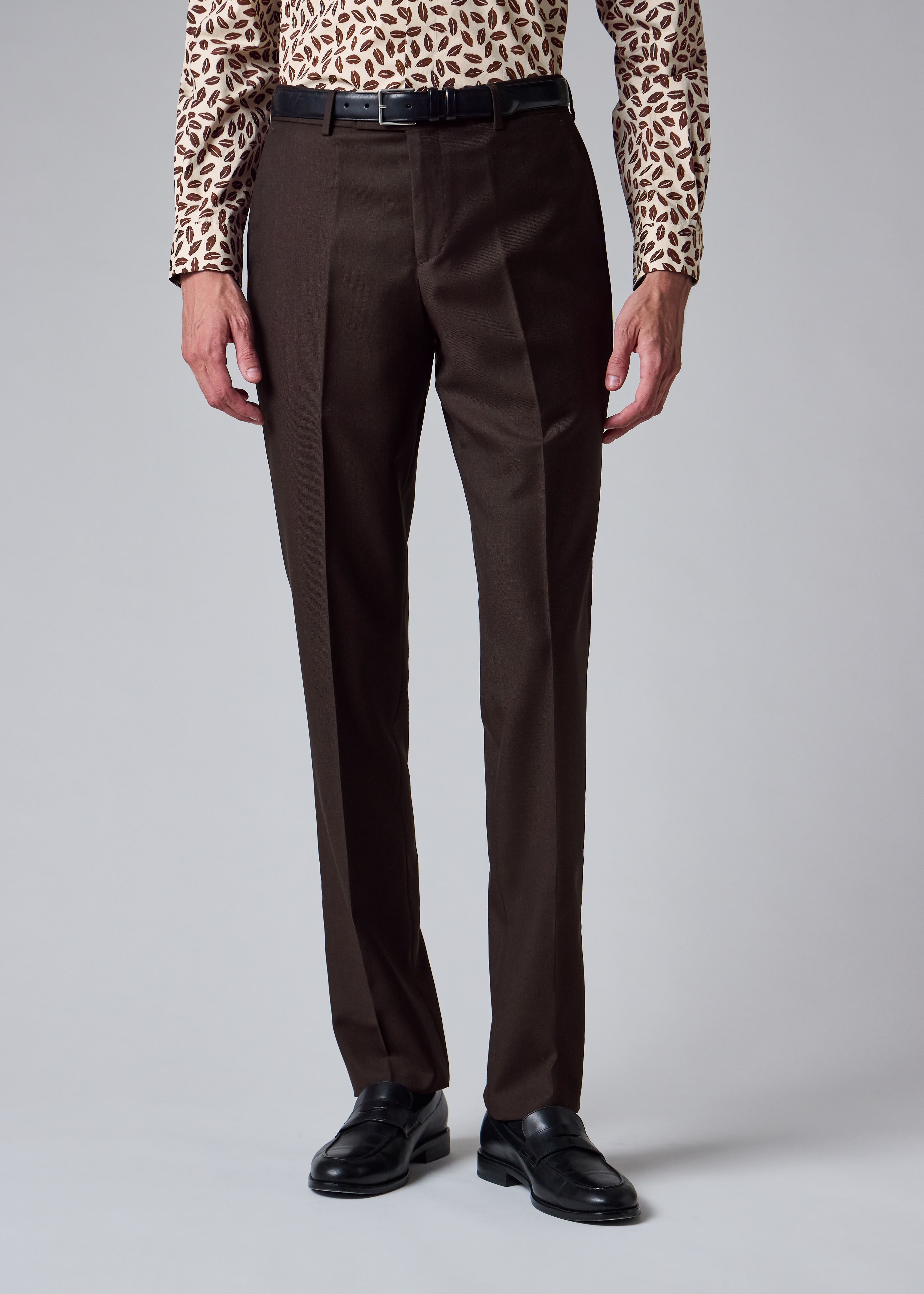 The Soho - Brown Sharkskin Wool Suit thumbnail 14