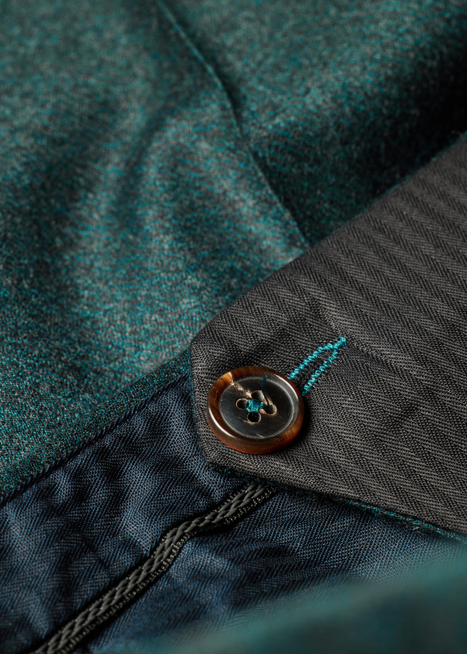 Slim-Fit Teal Green Wool-Cashmere Flannel Trousers thumbnail 3