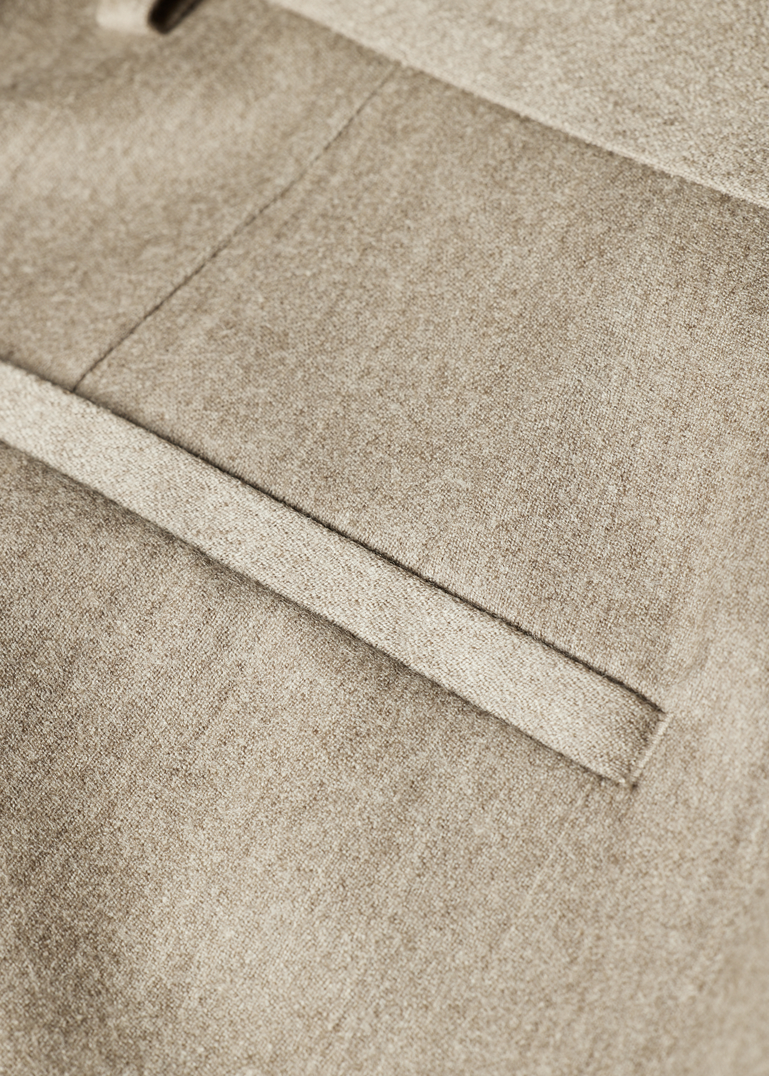 Slim-Fit Light Beige Wool-Cashmere Flannel Trousers thumbnail 5