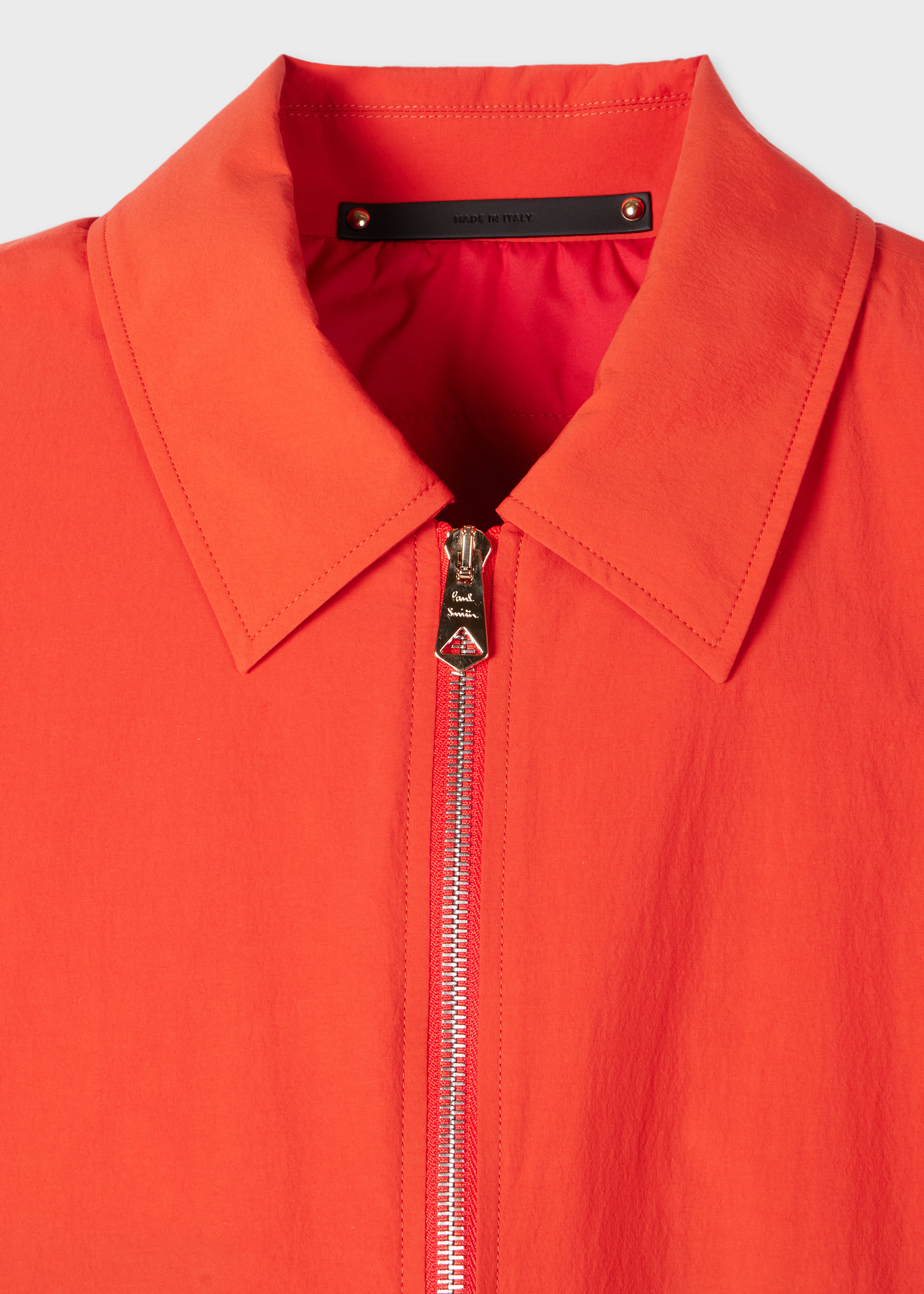 Orange Cotton-Blend Quilted Zip Jacket thumbnail 3
