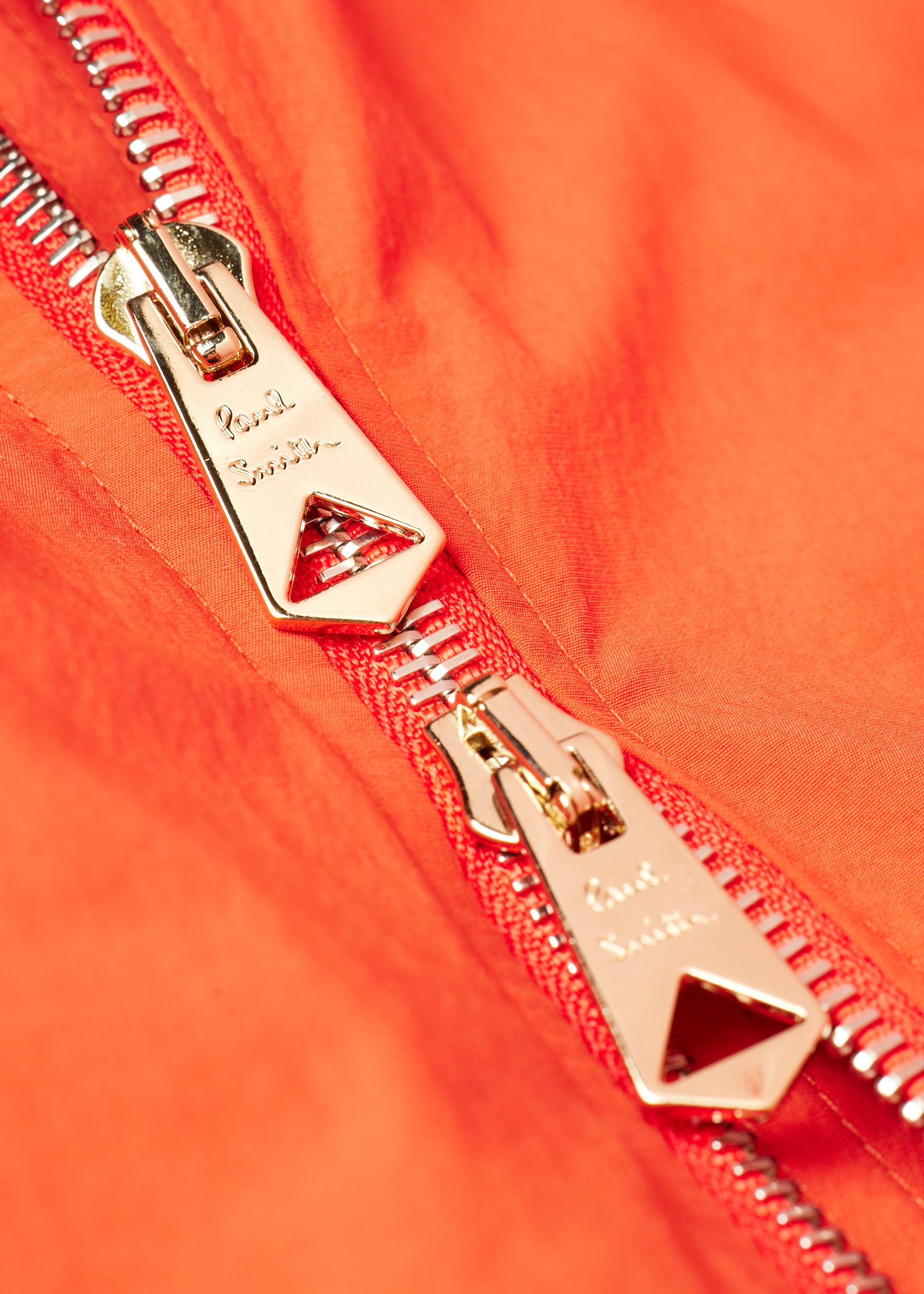 Orange Cotton-Blend Quilted Zip Jacket thumbnail 4