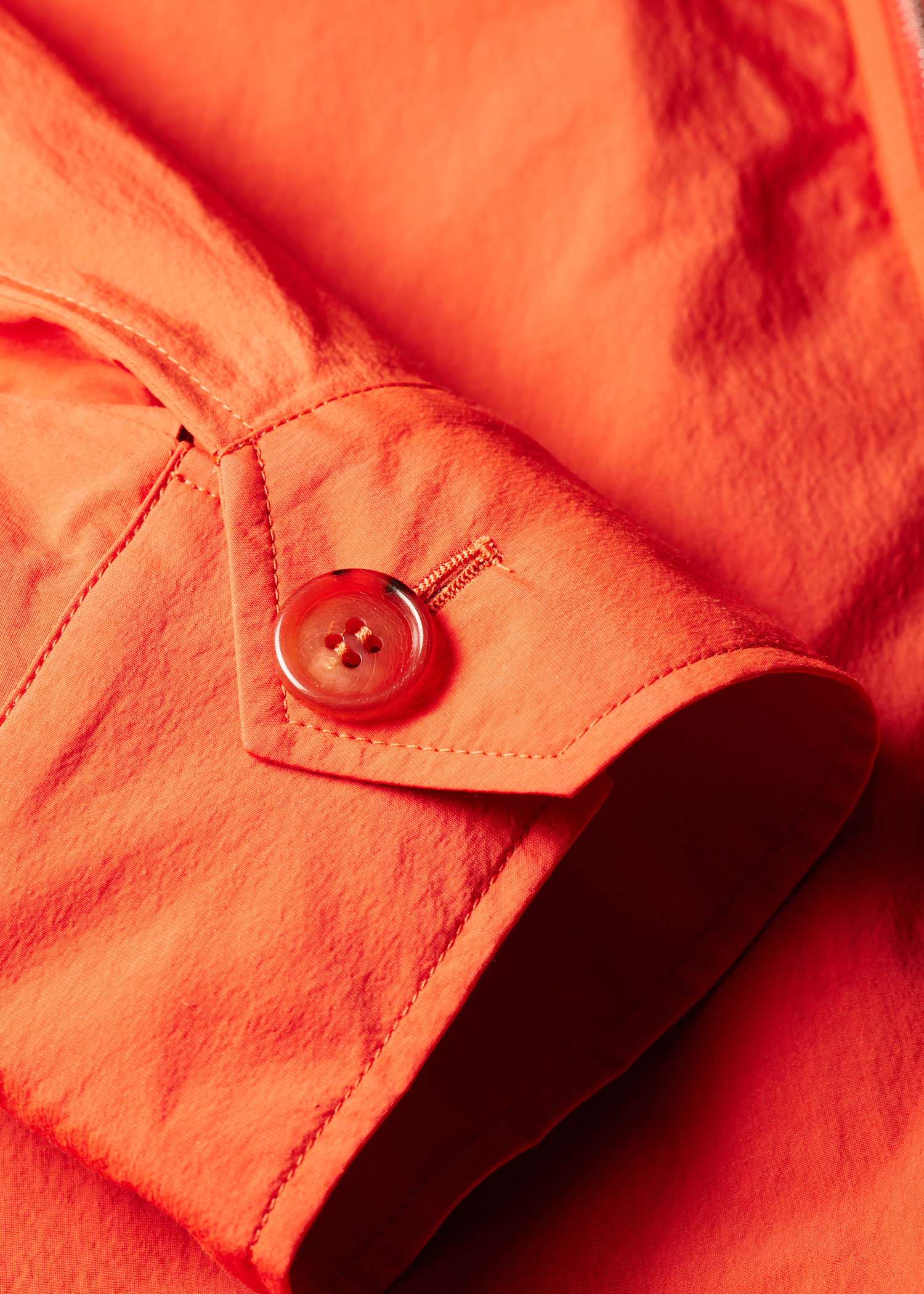 Orange Cotton-Blend Quilted Zip Jacket thumbnail 9