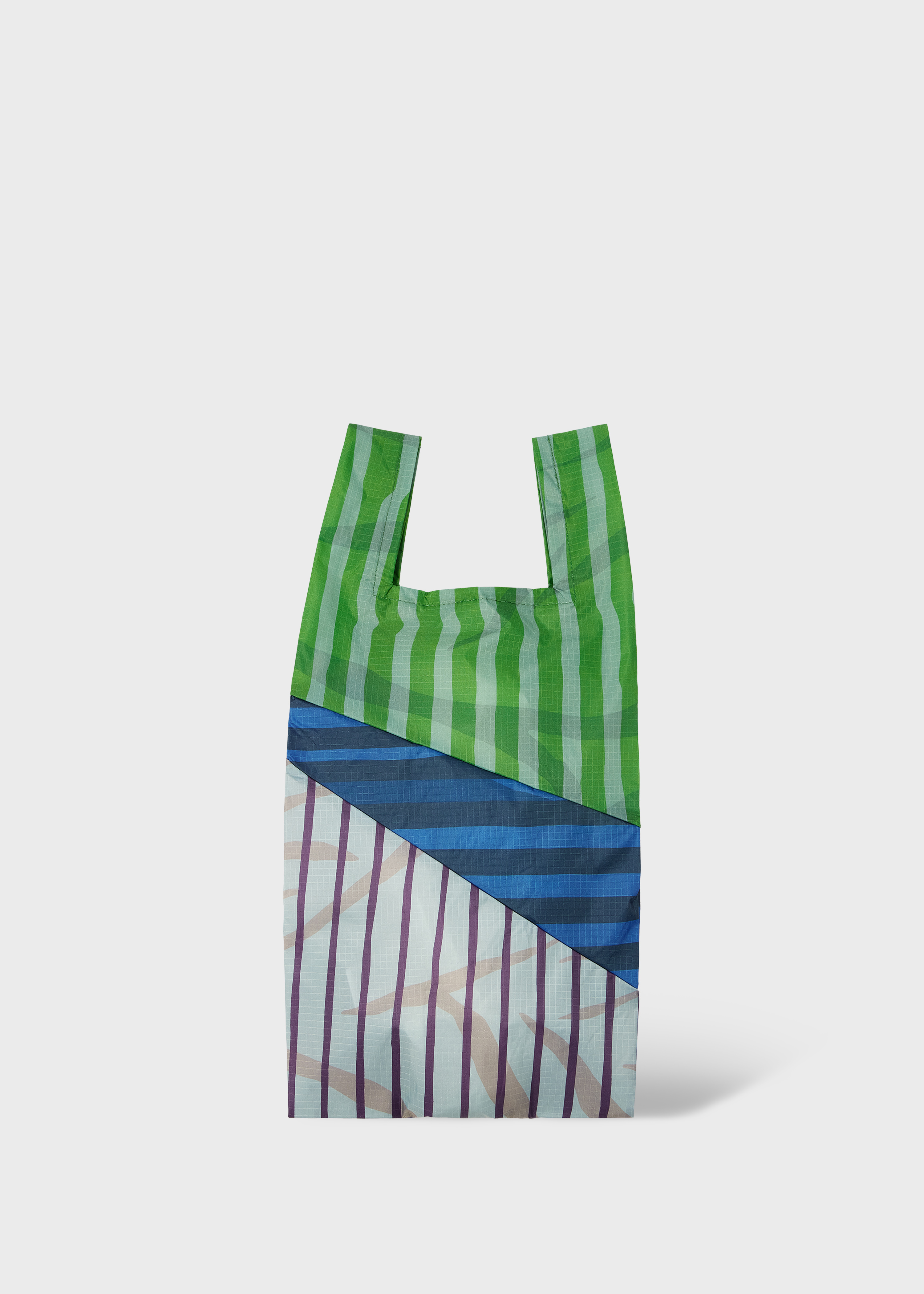Susan Bijl x Paul Smith - Green Mixed-Stripe 'The New Shopping Bag