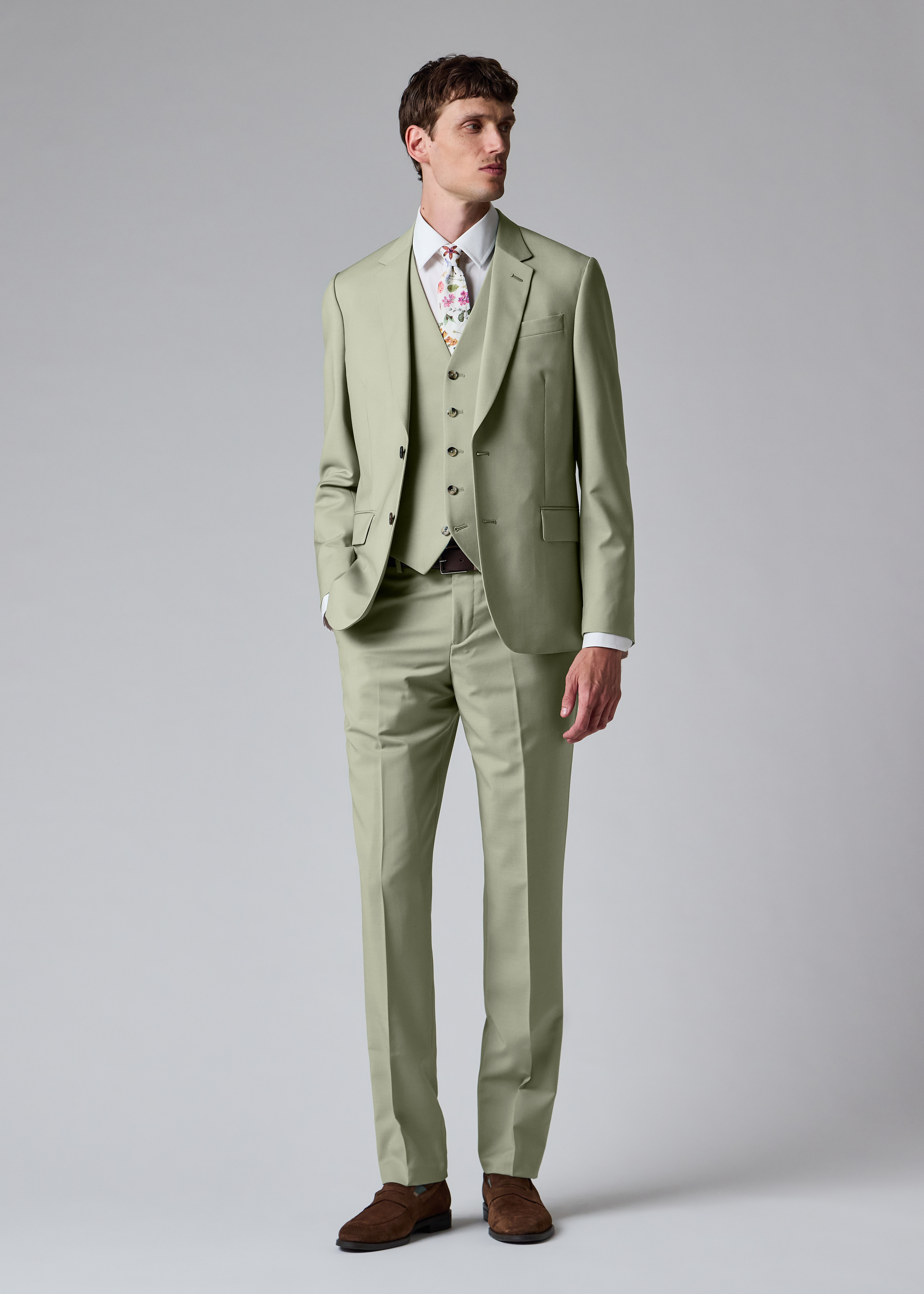 The Soho - Tailored-Fit Sage Green Wool-Mohair Blazer thumbnail 8