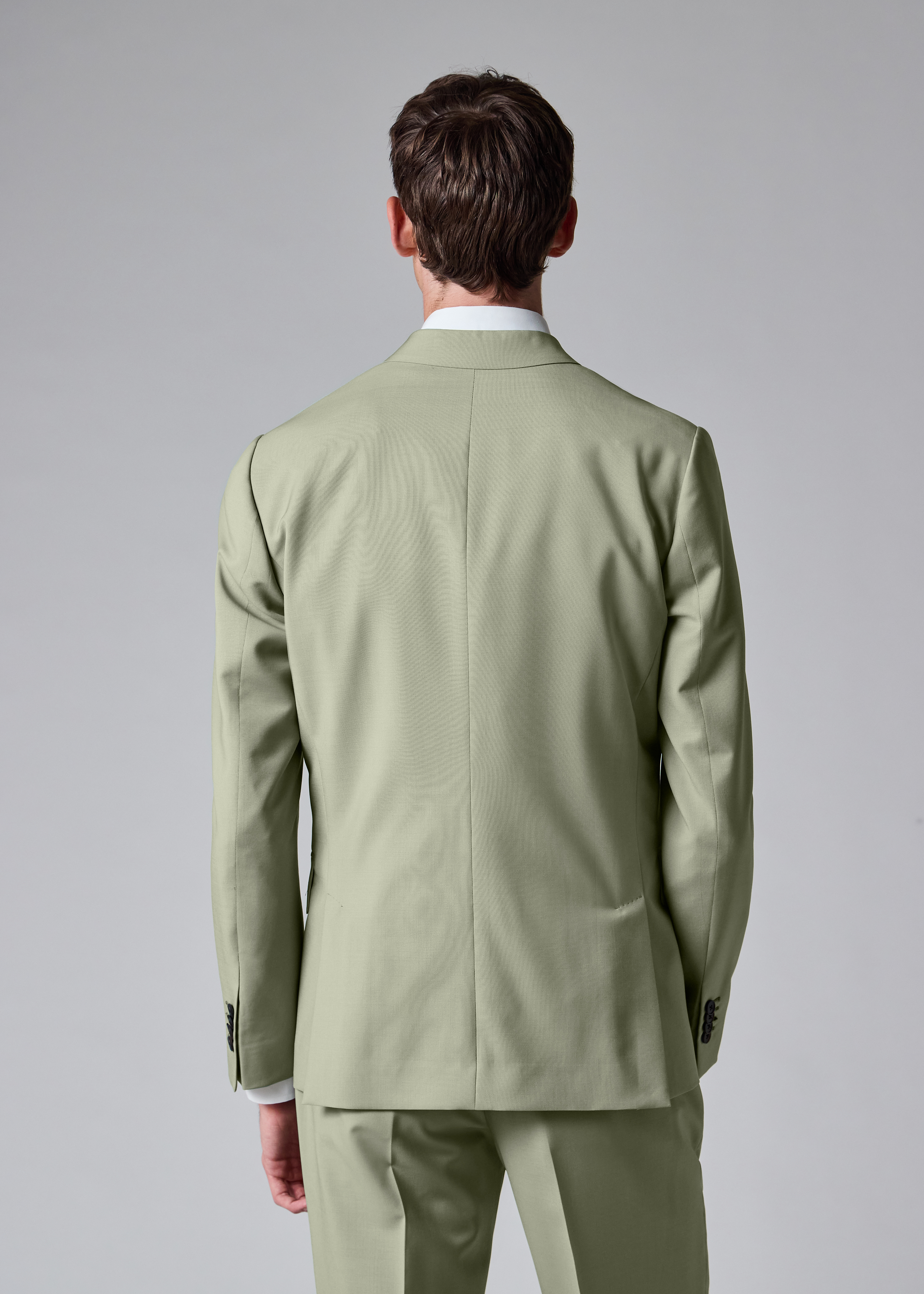 The Soho - Tailored-Fit Sage Green Wool-Mohair Blazer thumbnail 4