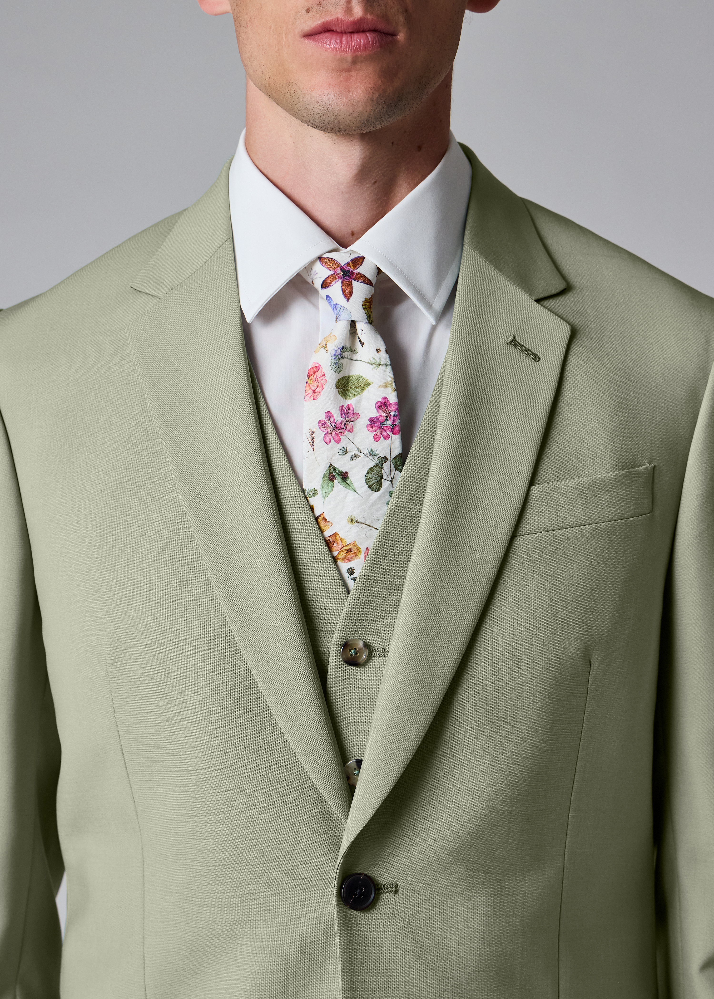 The Soho - Tailored-Fit Sage Green Wool-Mohair Blazer thumbnail 6