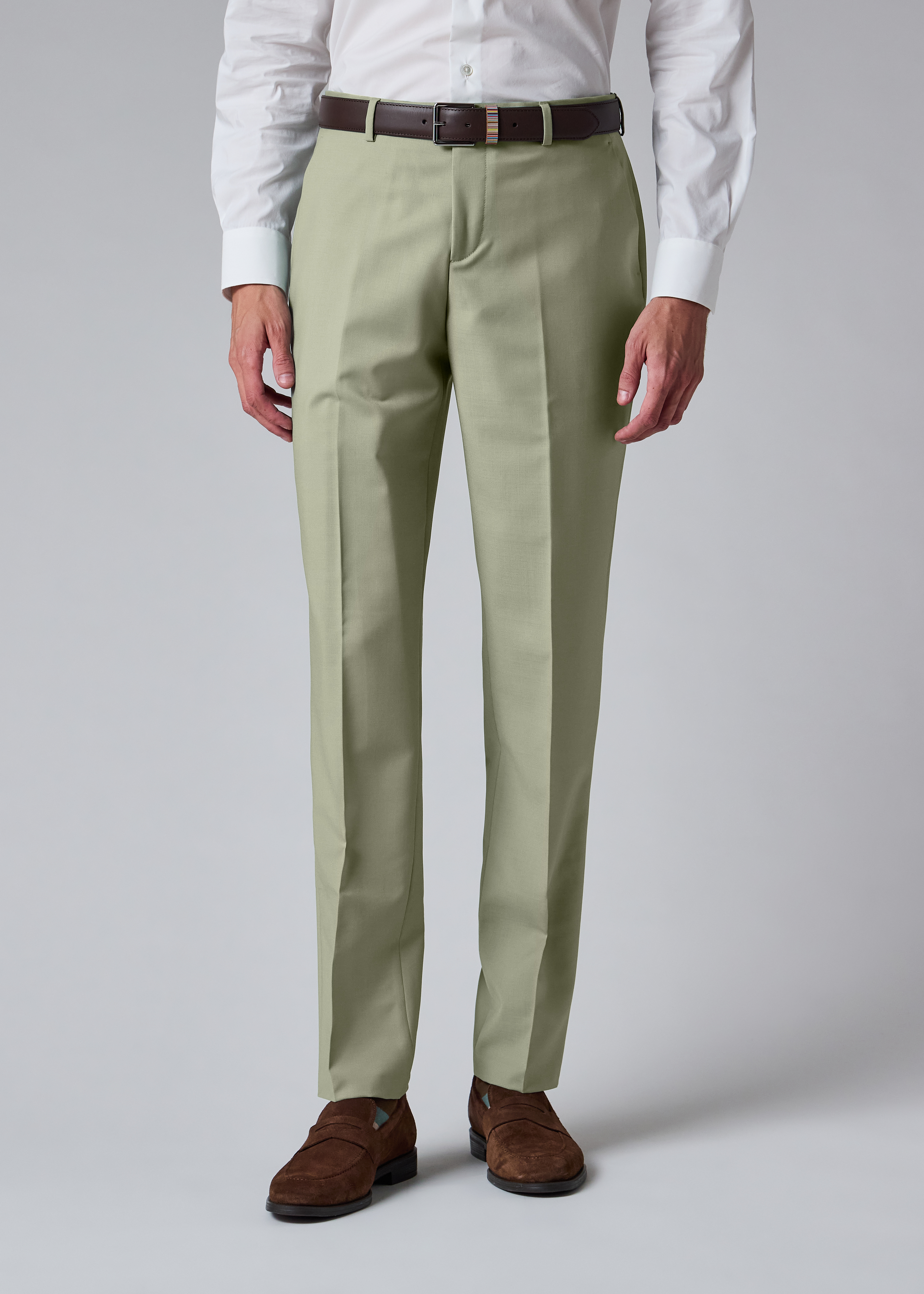 Sage Green Wool-Mohair Trousers thumbnail 2
