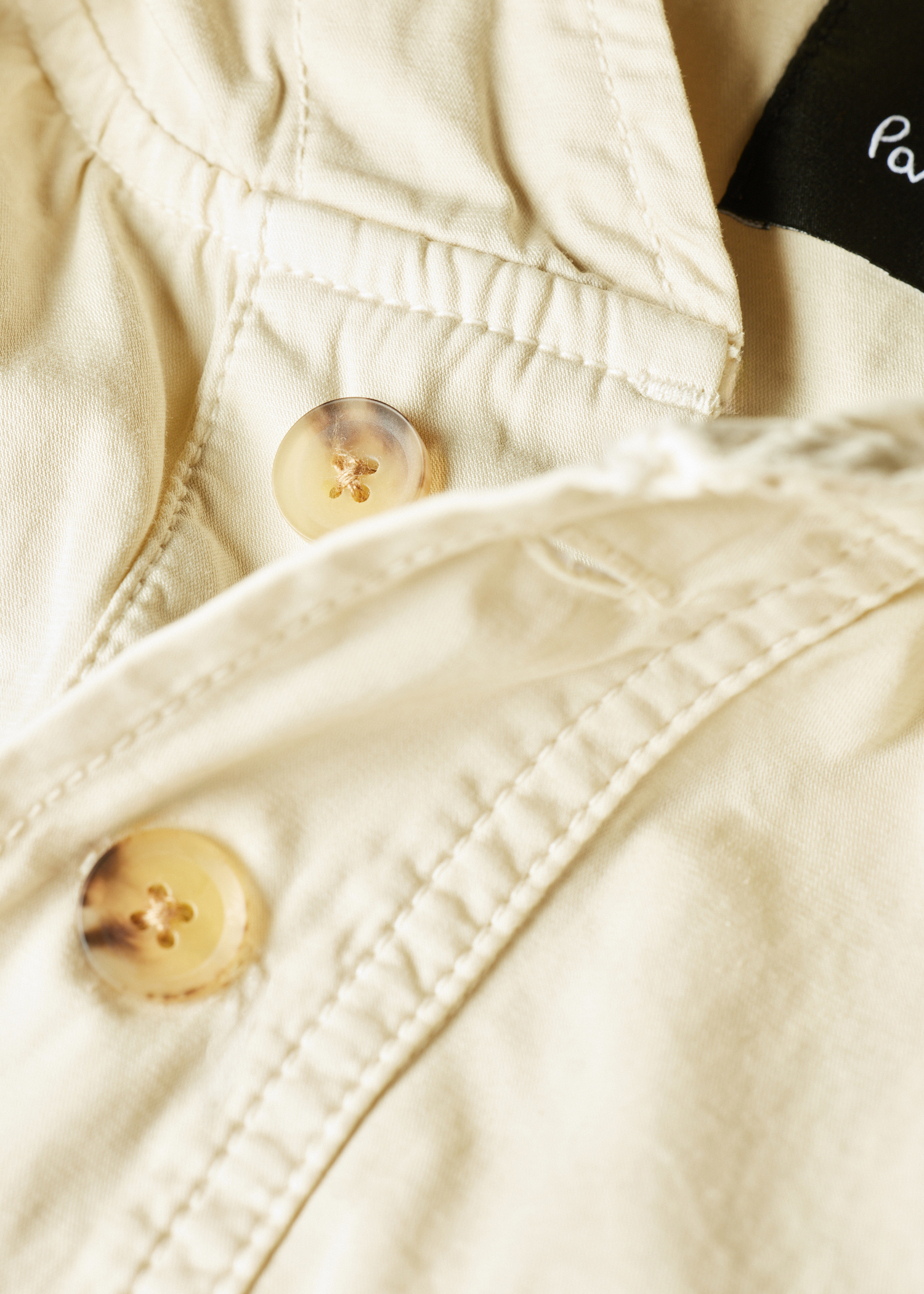Ecru Cotton Popover Jacket thumbnail 3